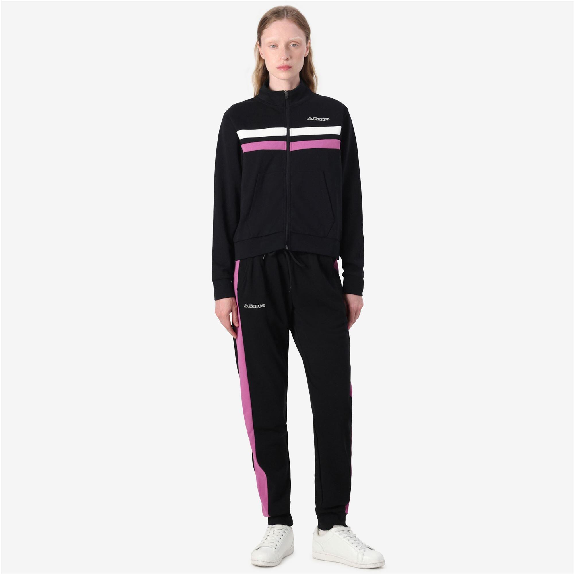 tuta da donna in cotone nero da fitness 4/7