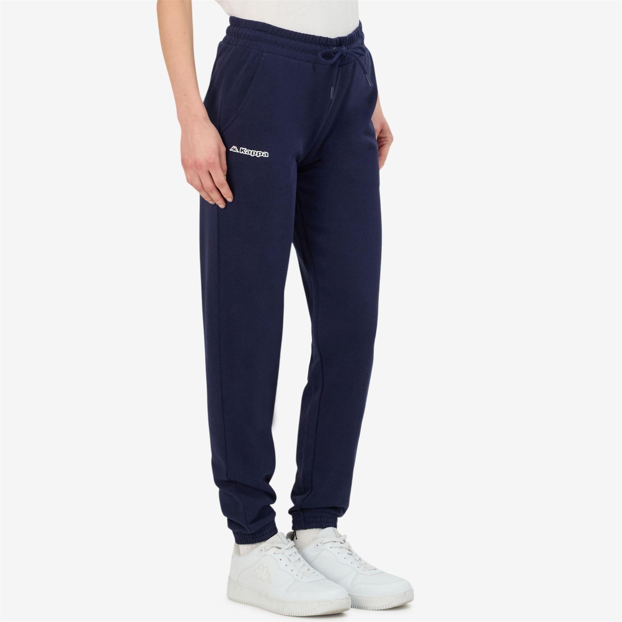 Pantaloni tuta da donna in cotone blu da sportivo 6/7