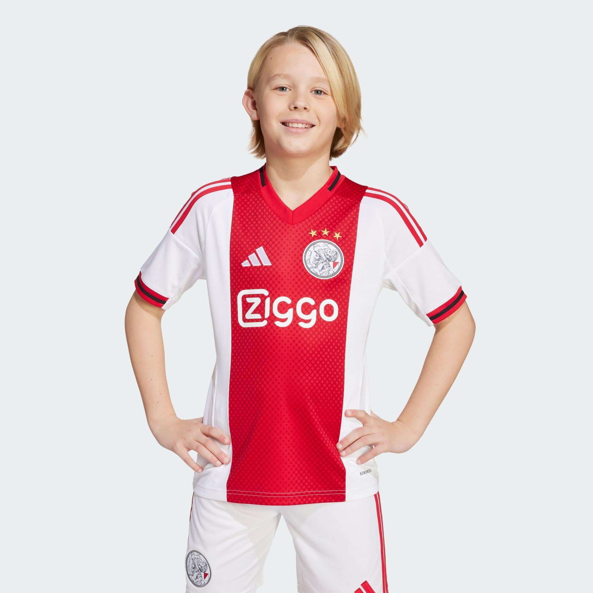Adidas - Maillot Domicile Ajax Amsterdam 25/26 - Maillot Manches Courtes - Blanc - 10 À 12 Ans - Decathlon