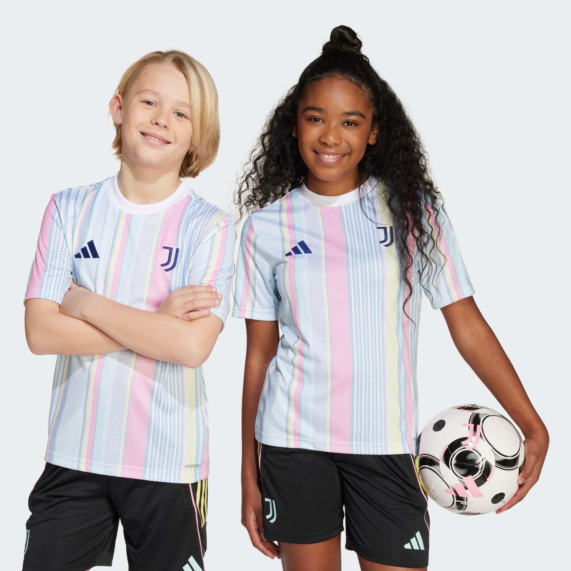 Adidas - Maillot D'Échauffement Juventus 25/26 Enfants - Maillot Manches Courtes - Blanc -  8 À 10 Ans - Decathlon