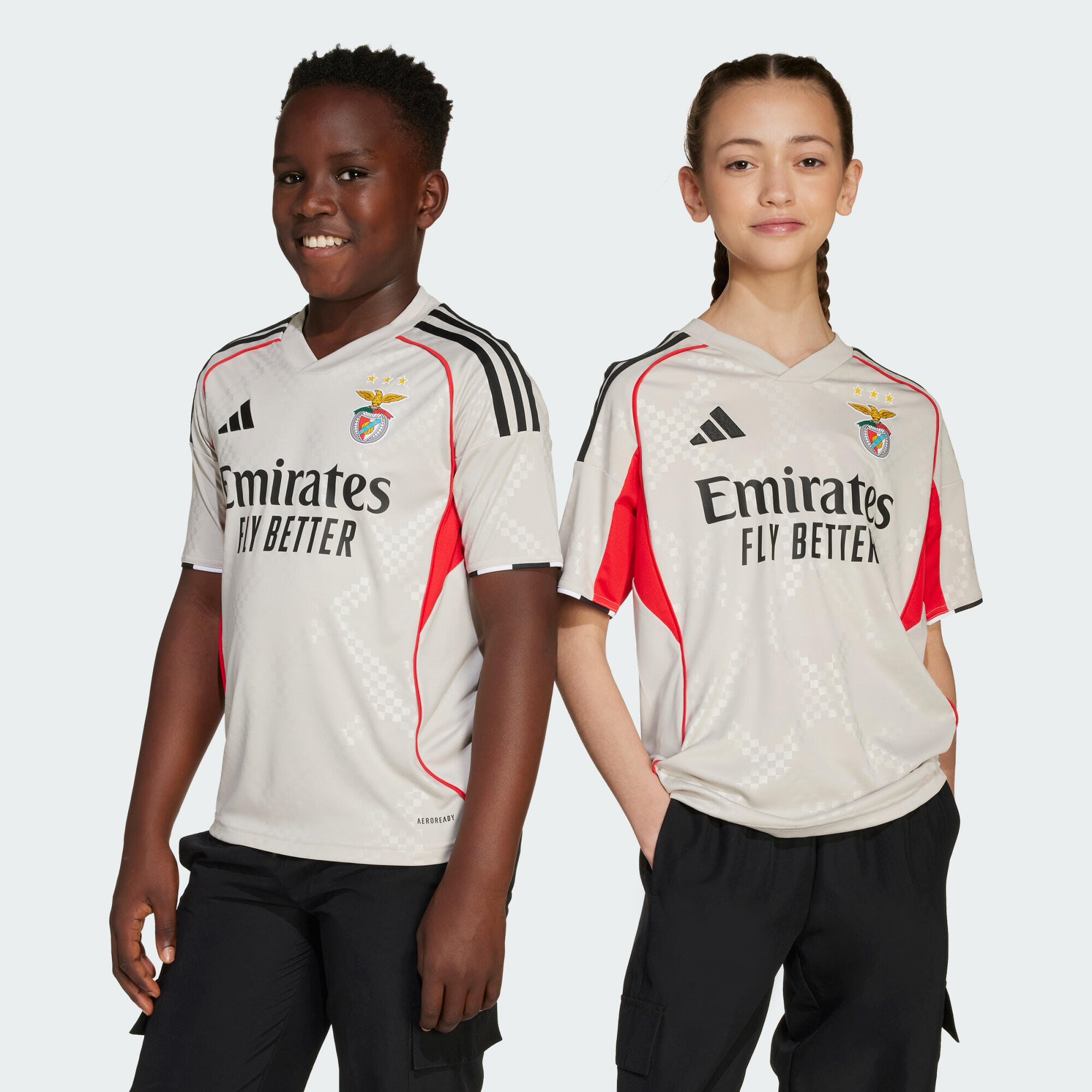 Adidas - Maillot Extérieur Benfica 25/26 Enfants - Maillot Manches Courtes - Beige - 13-14 Ans - Decathlon