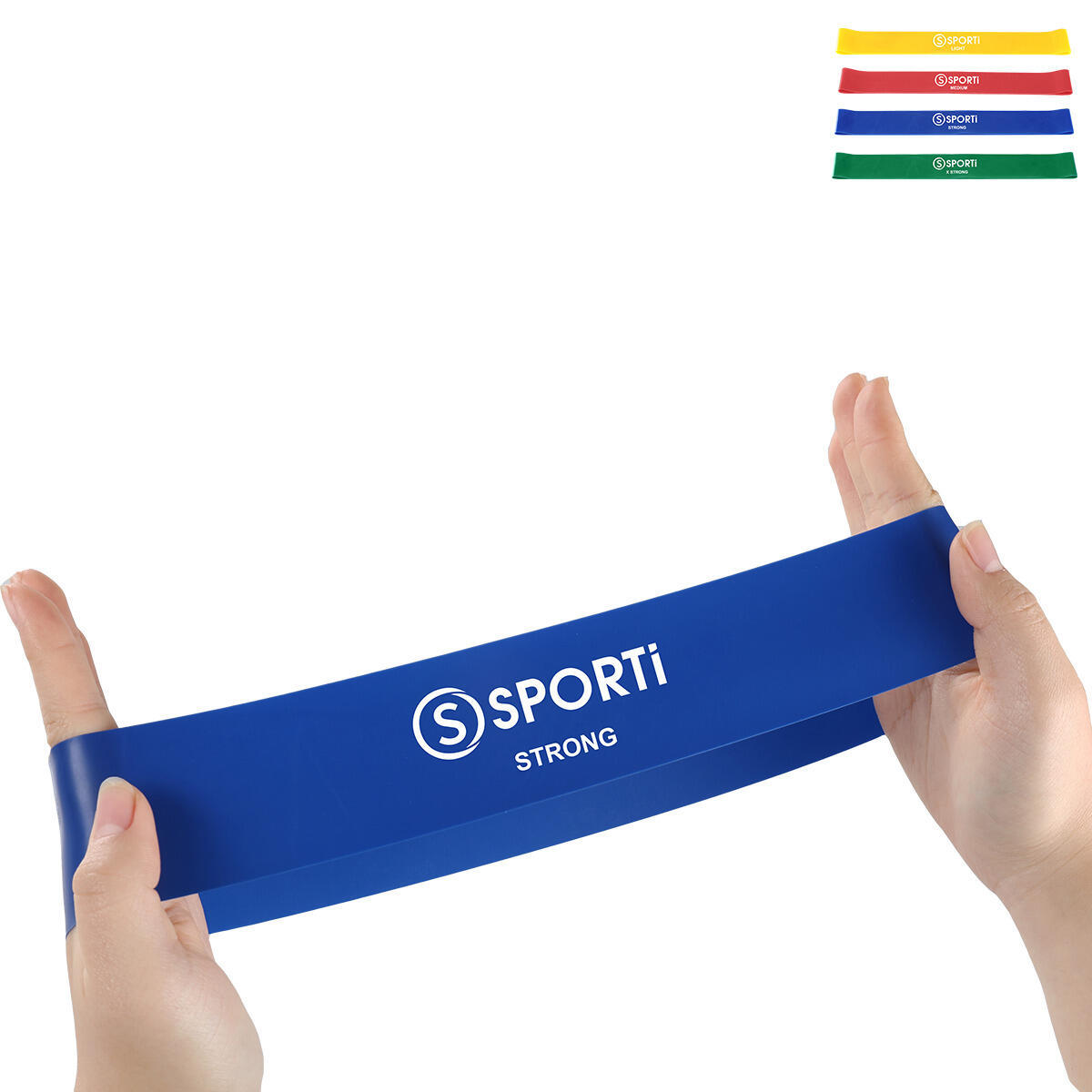 Flat band/set aus 4 flachen elastischen Bändern Sporti 3/3