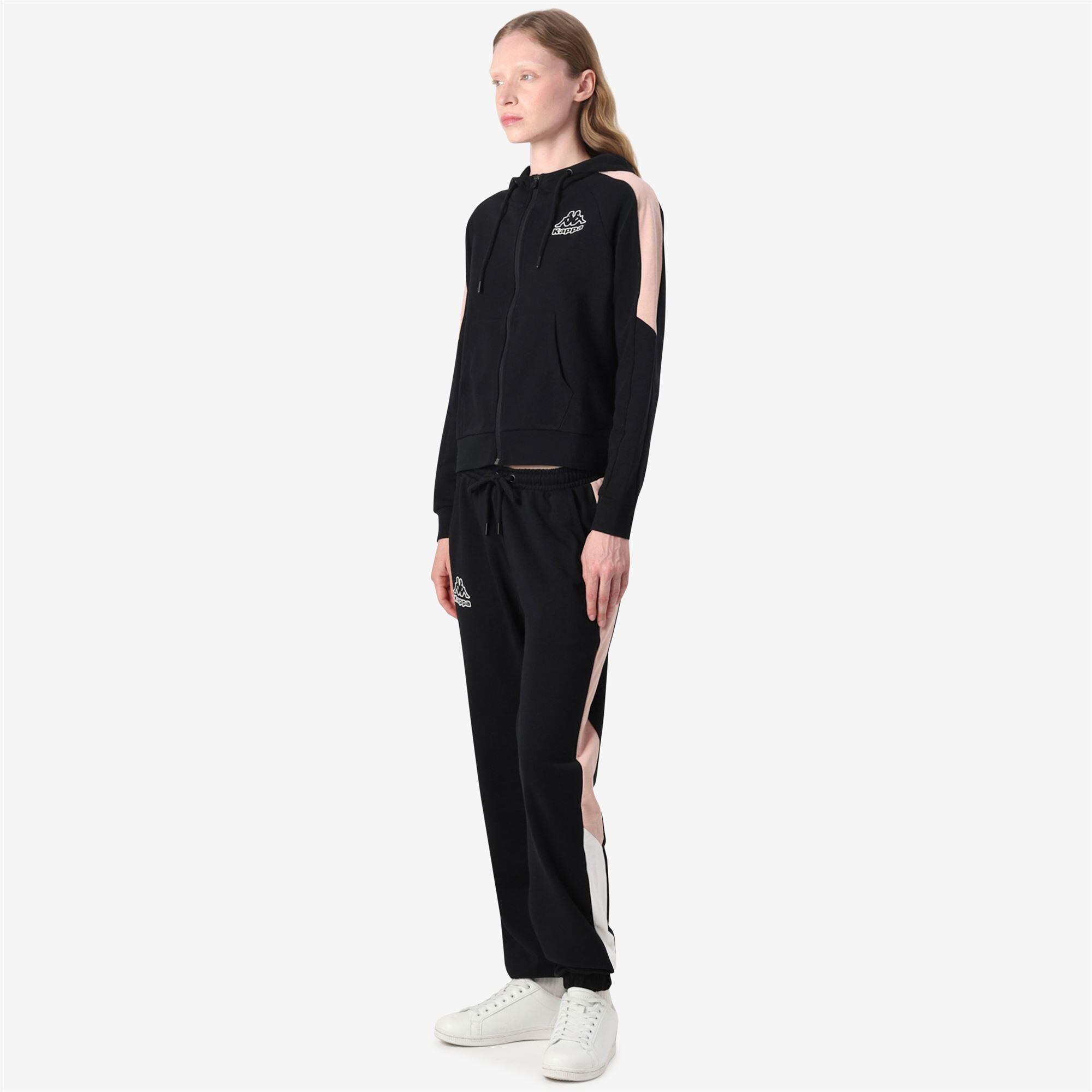 tuta da donna in cotone nero da fitness 5/7