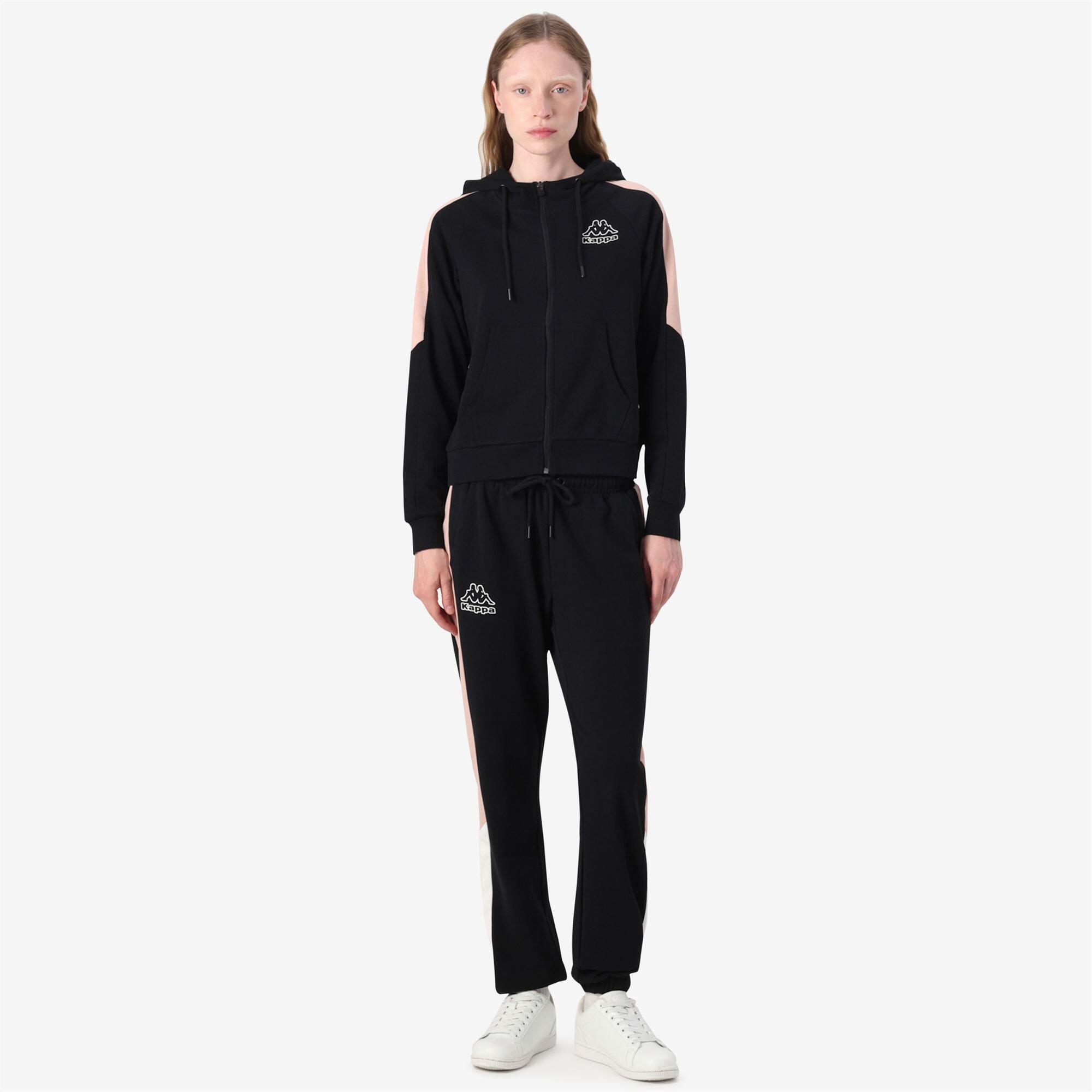 tuta da donna in cotone nero da fitness 4/7