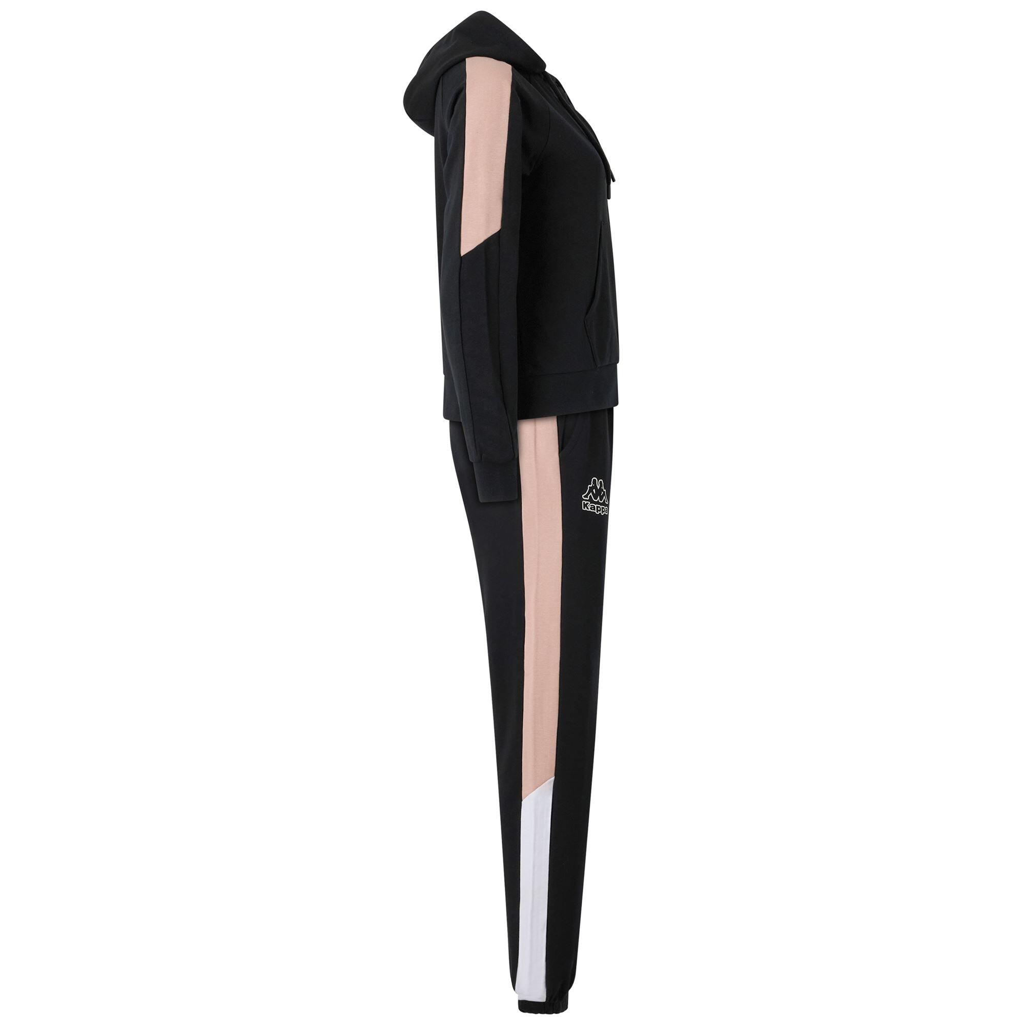 tuta da donna in cotone nero da fitness 2/7