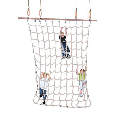 Kletternetz für Turnringe Spinnfaser Natur 3.5 m Turnen Unisex