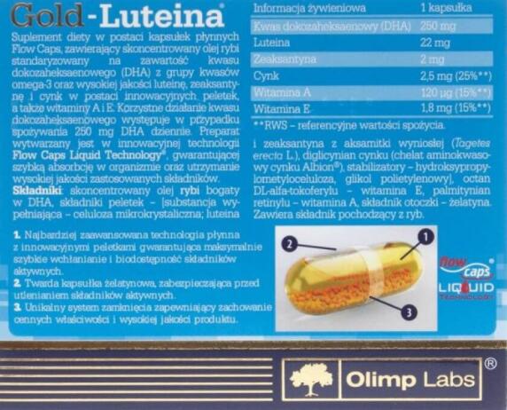 Gold-Luteina OLIMP 30 kaps 2/2