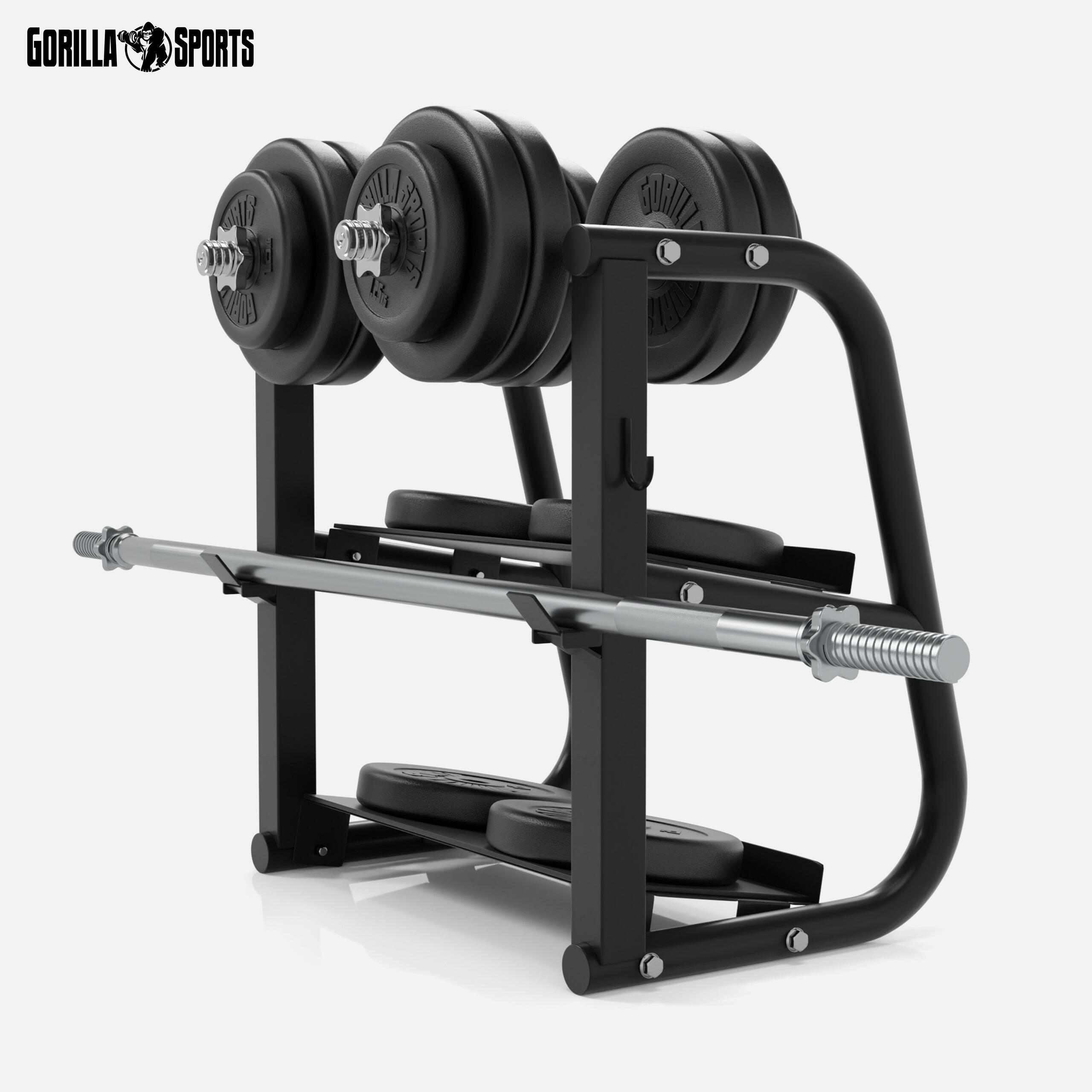 Rack Rangement - Support Halteres, Acier Rangement Poids, Charge Max 300 kg 5/7