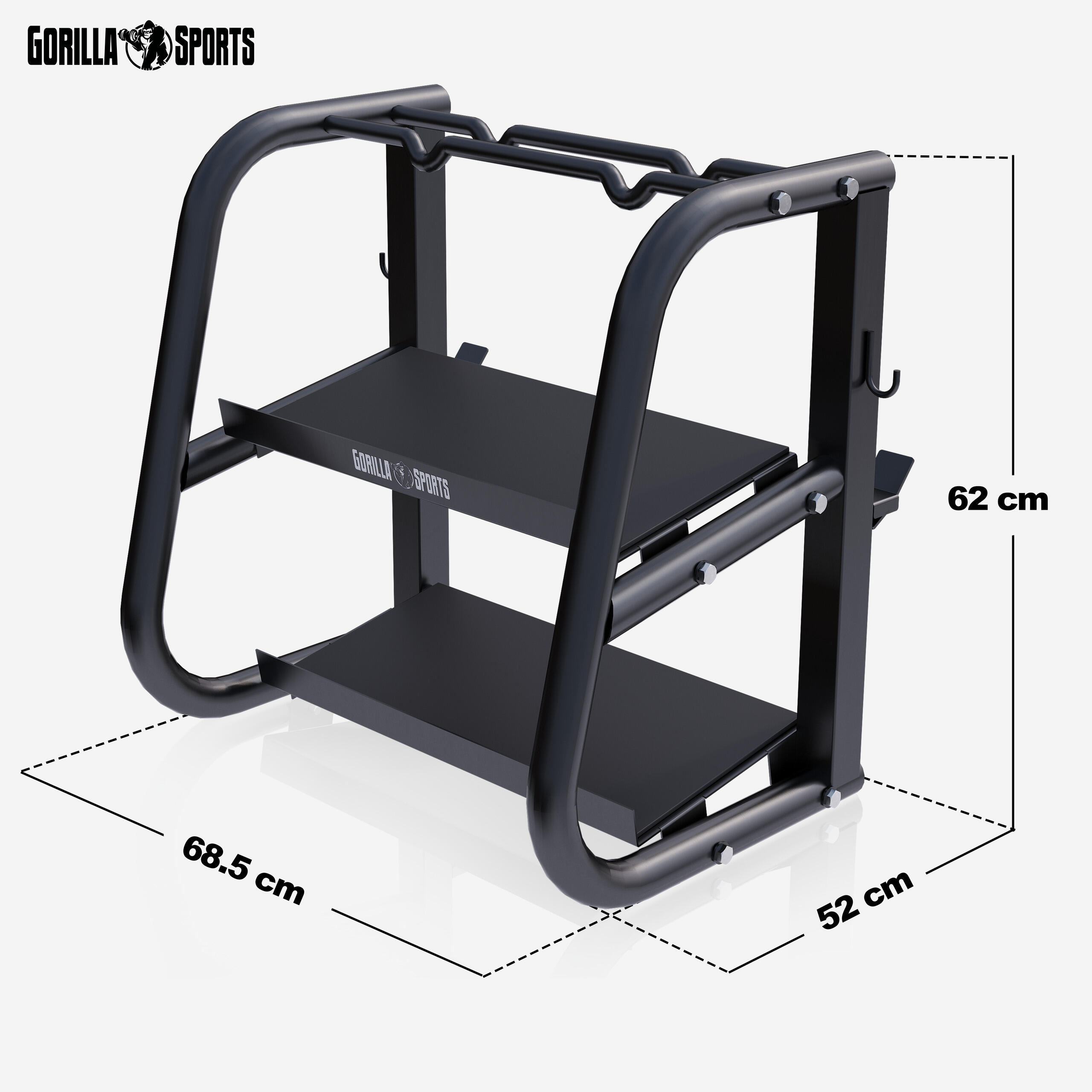 Rack Rangement - Support Halteres, Acier Rangement Poids, Charge Max 300 kg 6/7