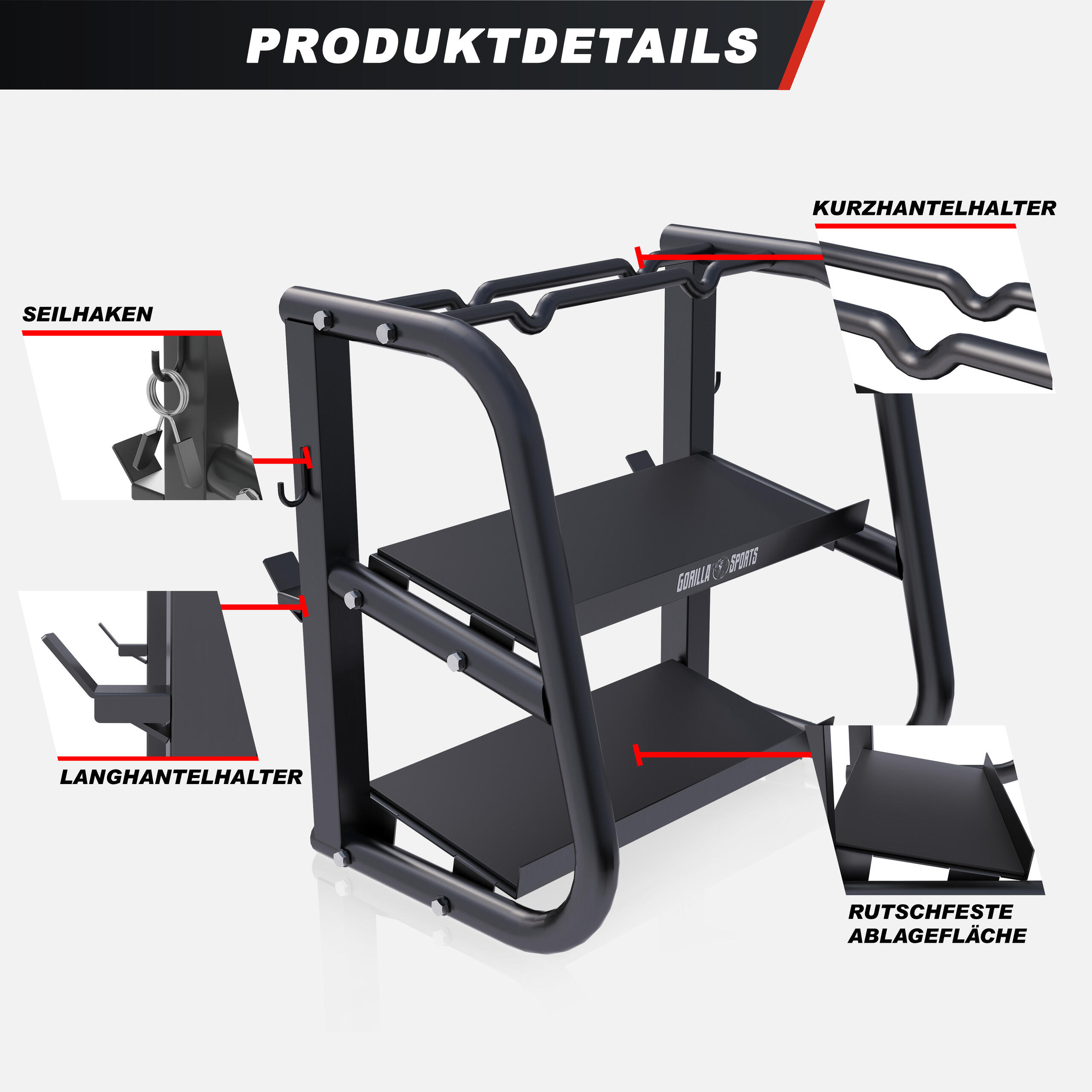 MENCIRO Support D'haltères Avec Cadre En A Uniquement, 5 Niveaux De Rangement En Metal Pour Halteres Support De Poids Pour Salle De Sport A Domicile