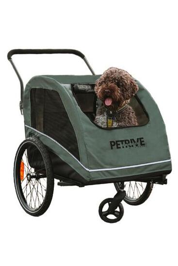 Passeggino-rimorchio per bicicletta per cani PETRIVE fino a 40 kg