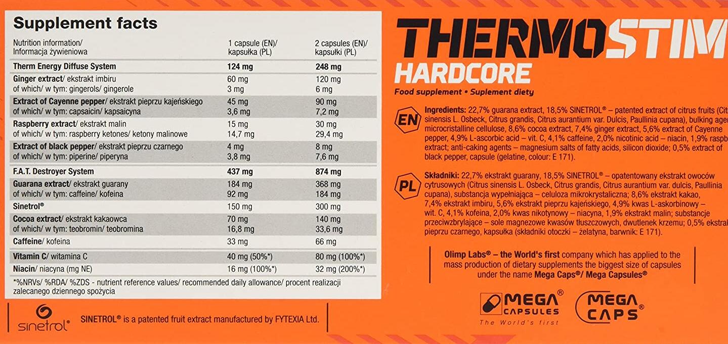 Thermo Stim Hardcore OLIMP 60 caps 2/2