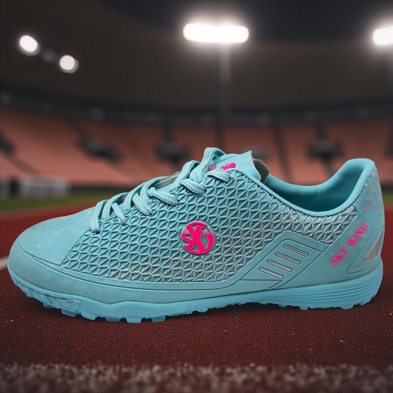 Ghete de fotbal Sky Wing, 9895 pentru teren sintetic, cusute in varf 35 turcoaz
