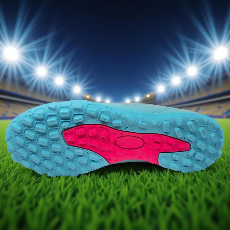 Ghete de fotbal Sky Wing, 9895 pentru teren sintetic, cusute in varf 35 turcoaz