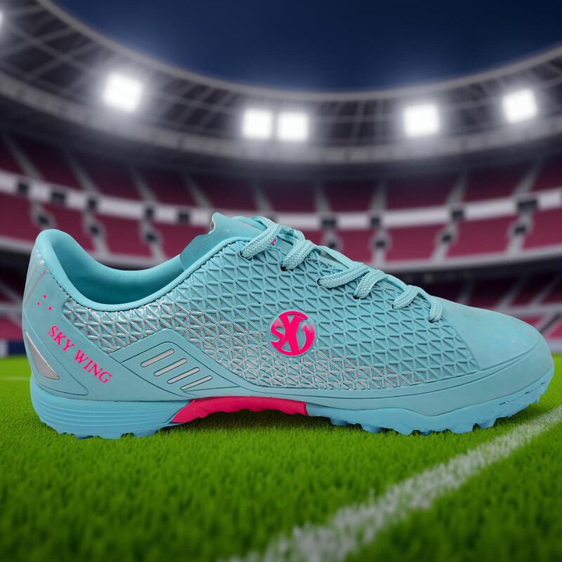 Ghete de fotbal Sky Wing, 9895 pentru teren sintetic, cusute in varf 35 turcoaz