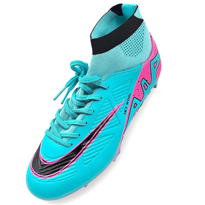 Ghete de fotbal Sky Wing C9838, cu glezniera si crampoane, iarba 41 turcoaz