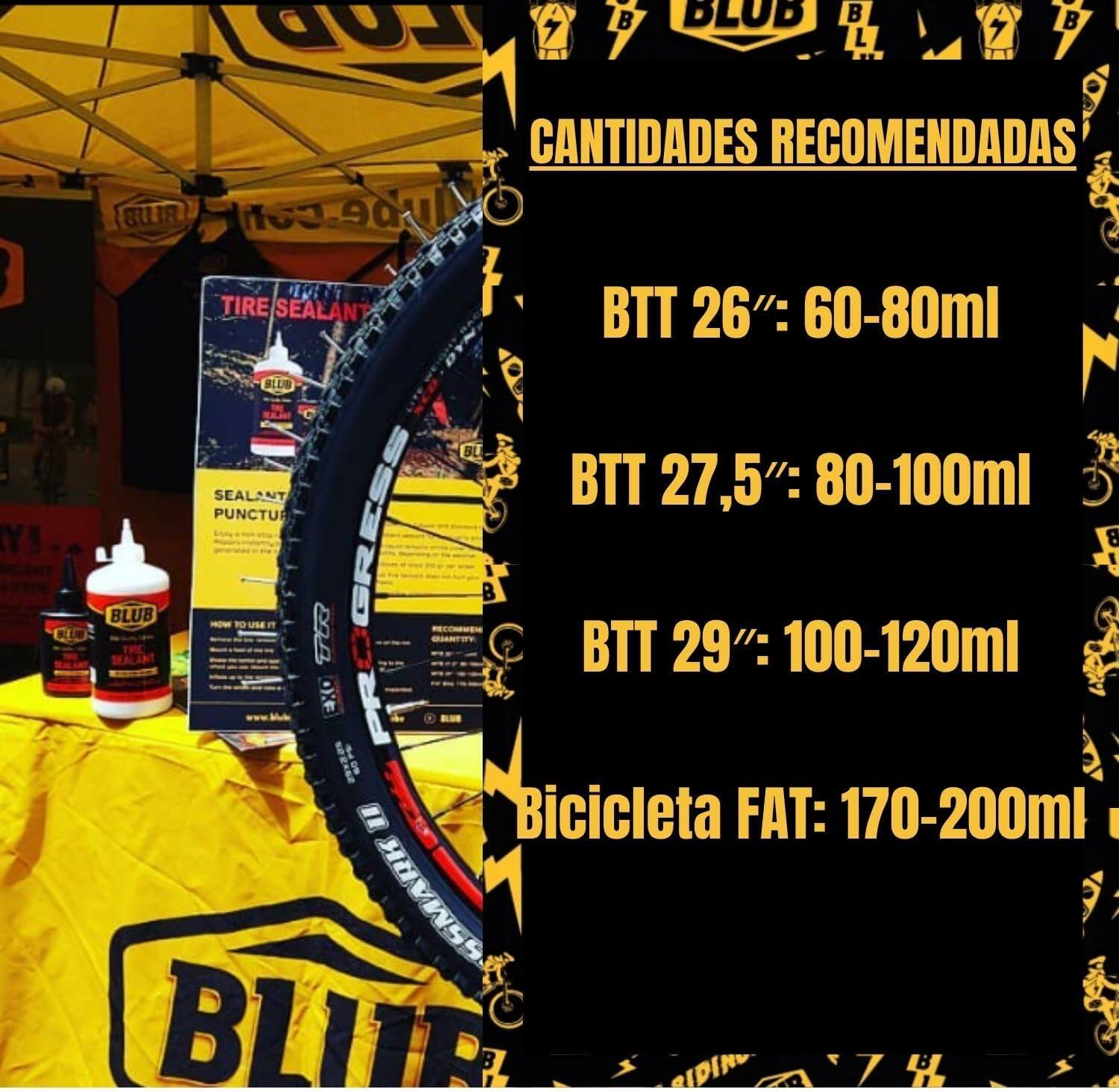 BLUB liquido tubeless MTB 500ml| Liquido Antipinchazos Bicicleta 4/5