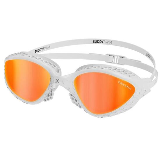 BuddySwim OzeanX Occhialini White/Iridium Mirror OW Triathlon Antifog UV