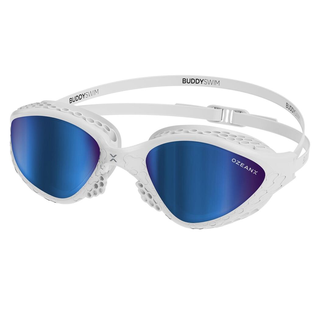 OzeanX Swimming Goggles for Open Water and Triathlon White/Blue