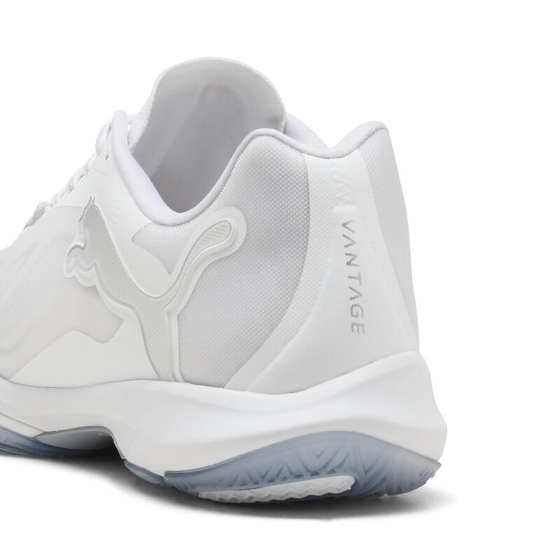 Buty do piłki ręcznej unisex Vantage NITRO™ PUMA White Silver Ash Gray Metallic