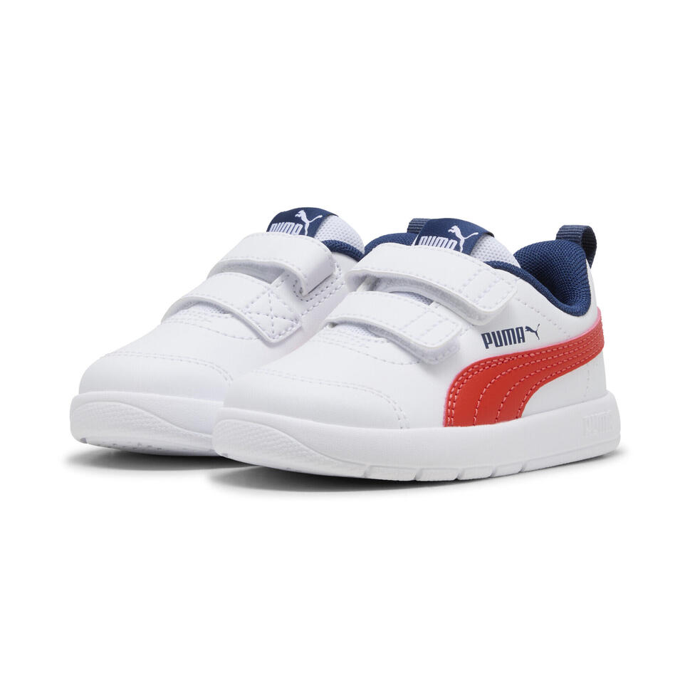 Sneakersy dla małych dzieci Courtflex V3 PUMA White Fierce Red Persian Blue