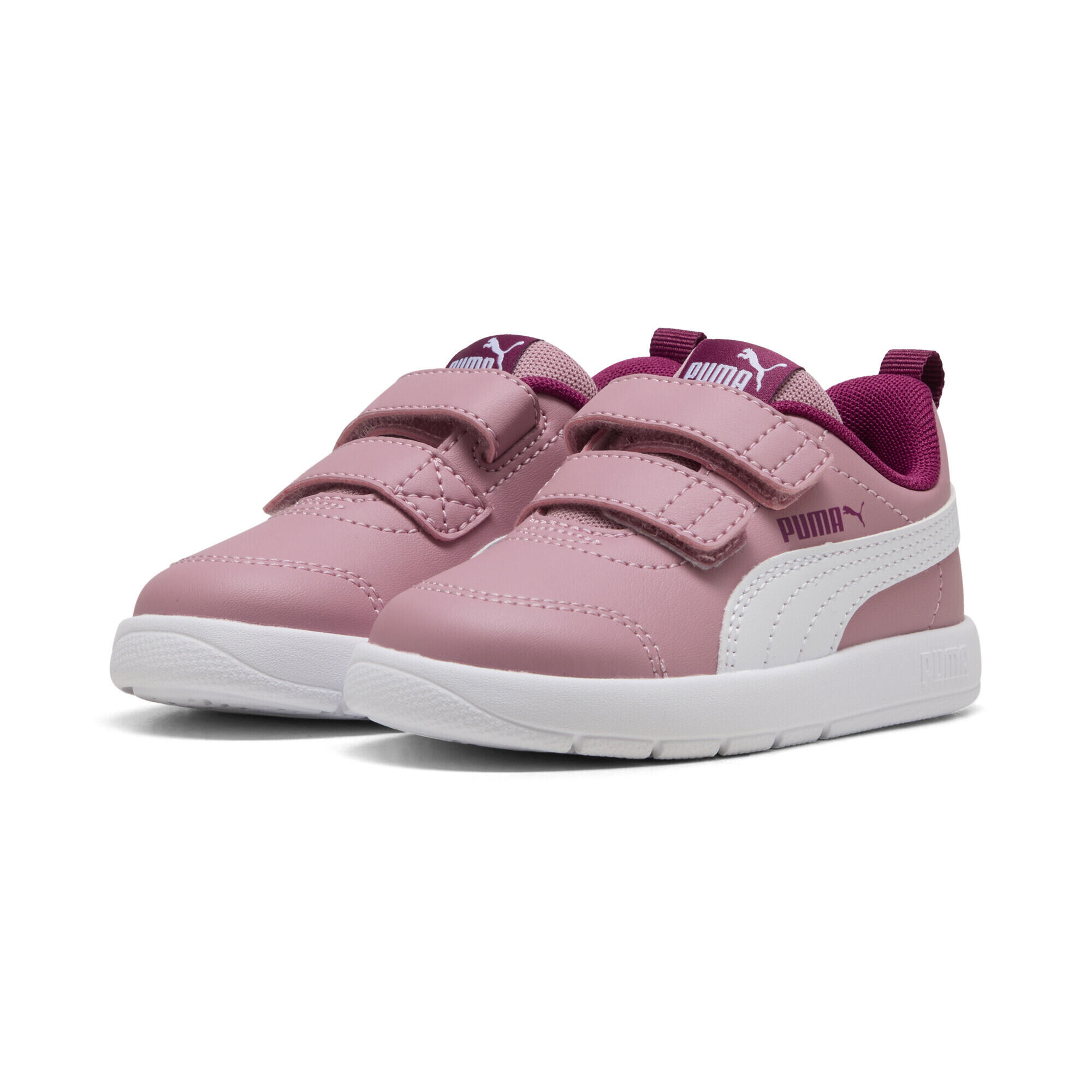 PUMA Courtflex V3 Sneakers Klein Kinder PUMA Poised Pink White Berry