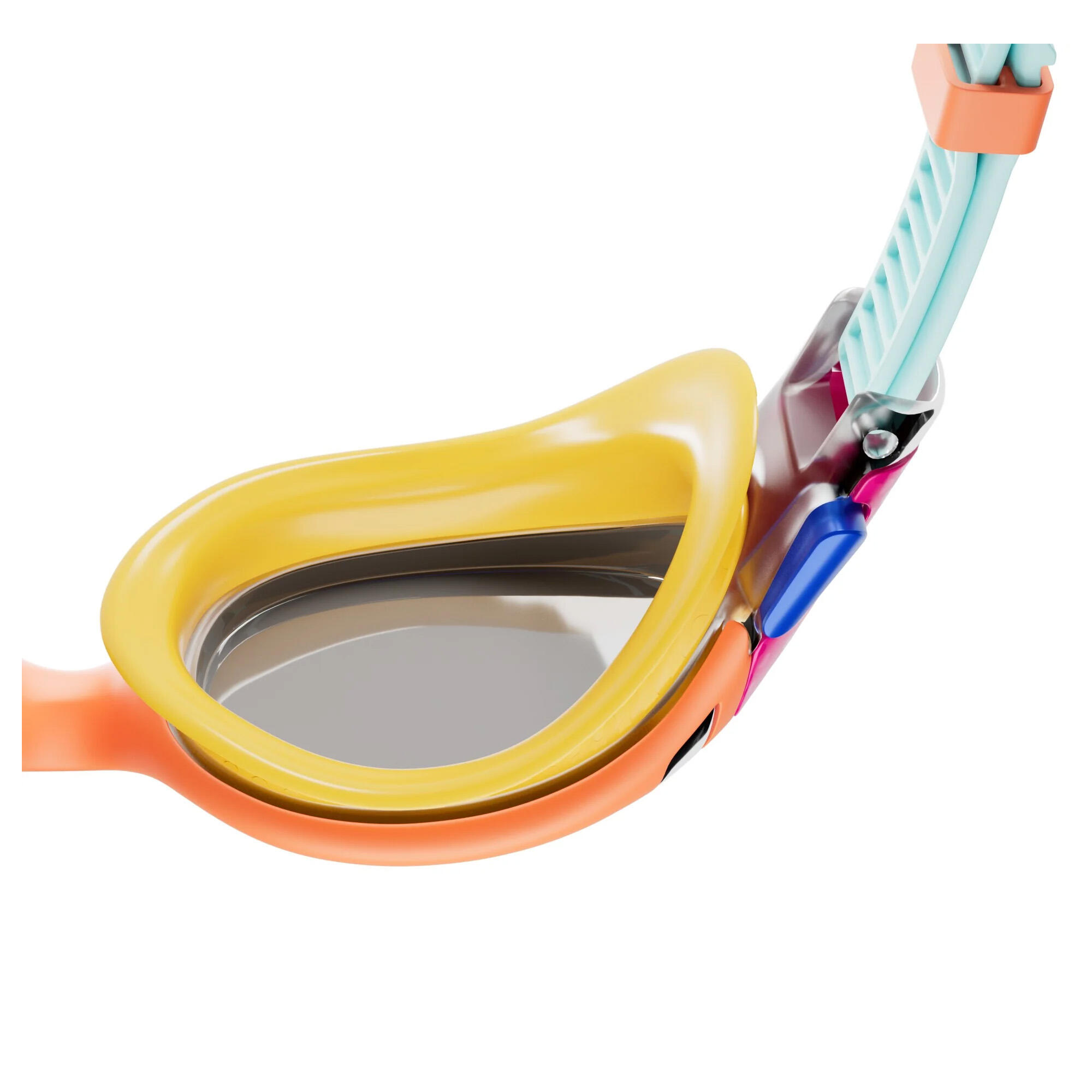 Childrens/Kids fuse 2.0 2024 Mirror Swimming Goggles (Pink/Blue/Orange) 3/3
