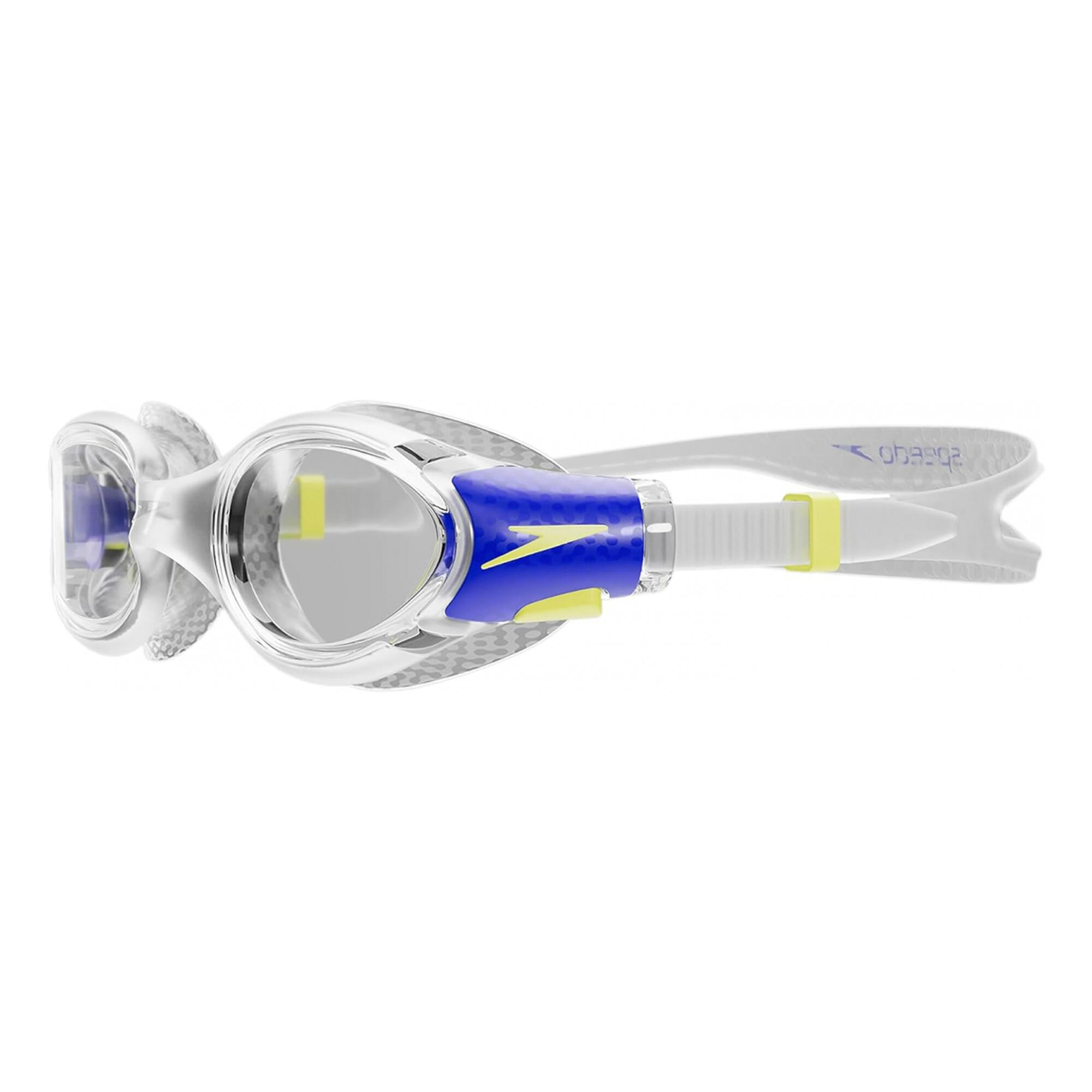 "2.0" Passt sich dem Gesicht an Schwimmbrille 2024 für Kinder Transparent/Blau 3/4
