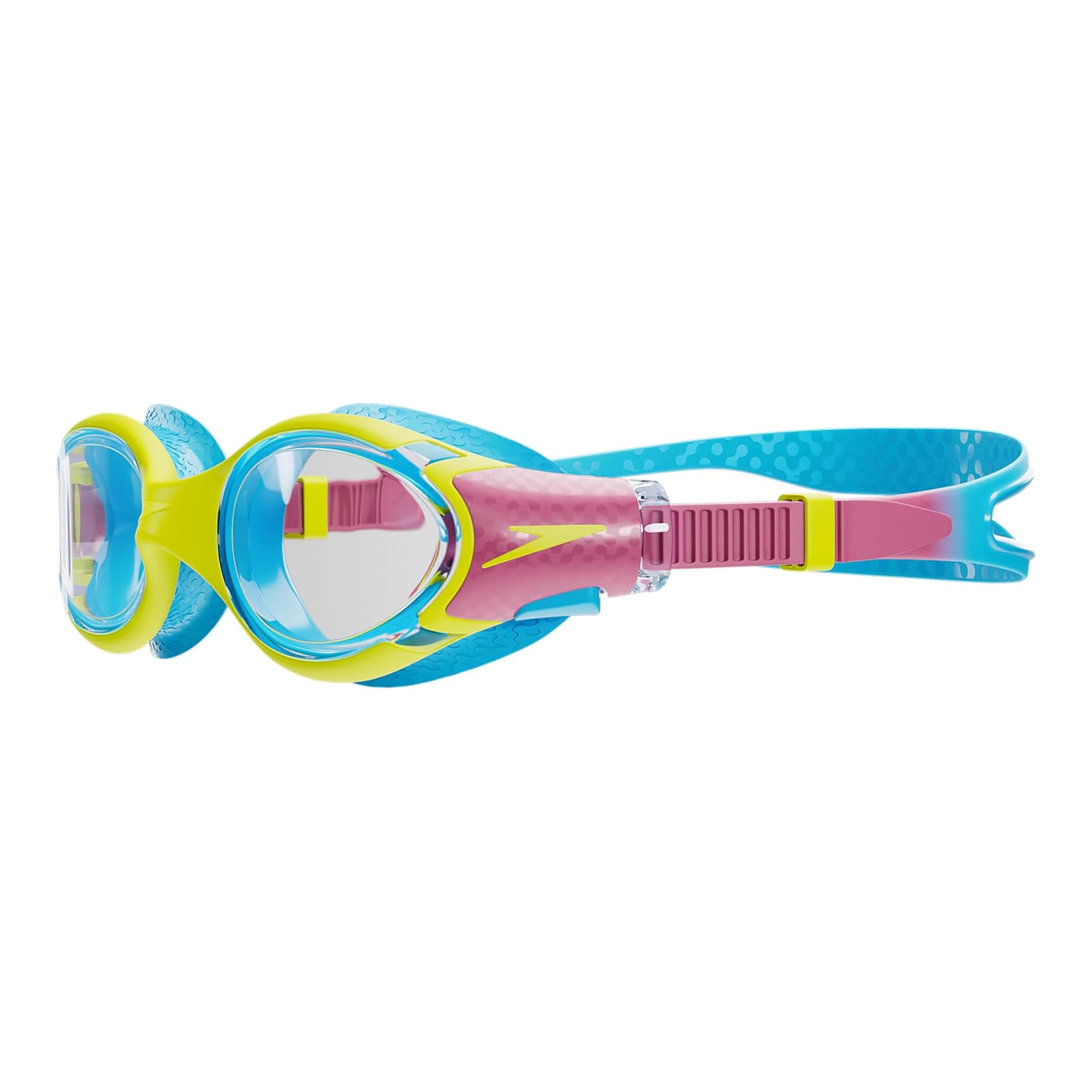 "2.0" Passt sich dem Gesicht an Schwimmbrille 2024 für Kinder Gelb/Pink 3/4