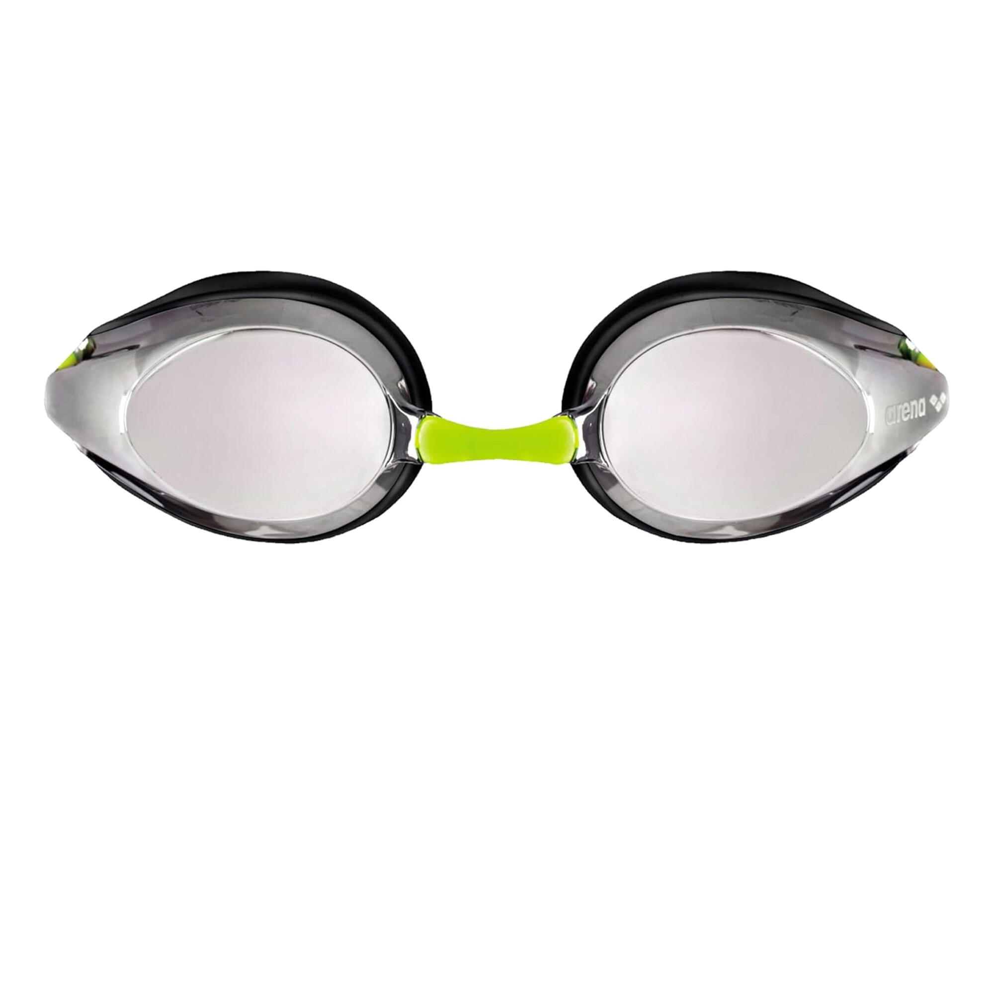 "Tracks" Schwimmbrille für Kinder Silber/Schwarz/Fluoreszierendes Gelb 2/2