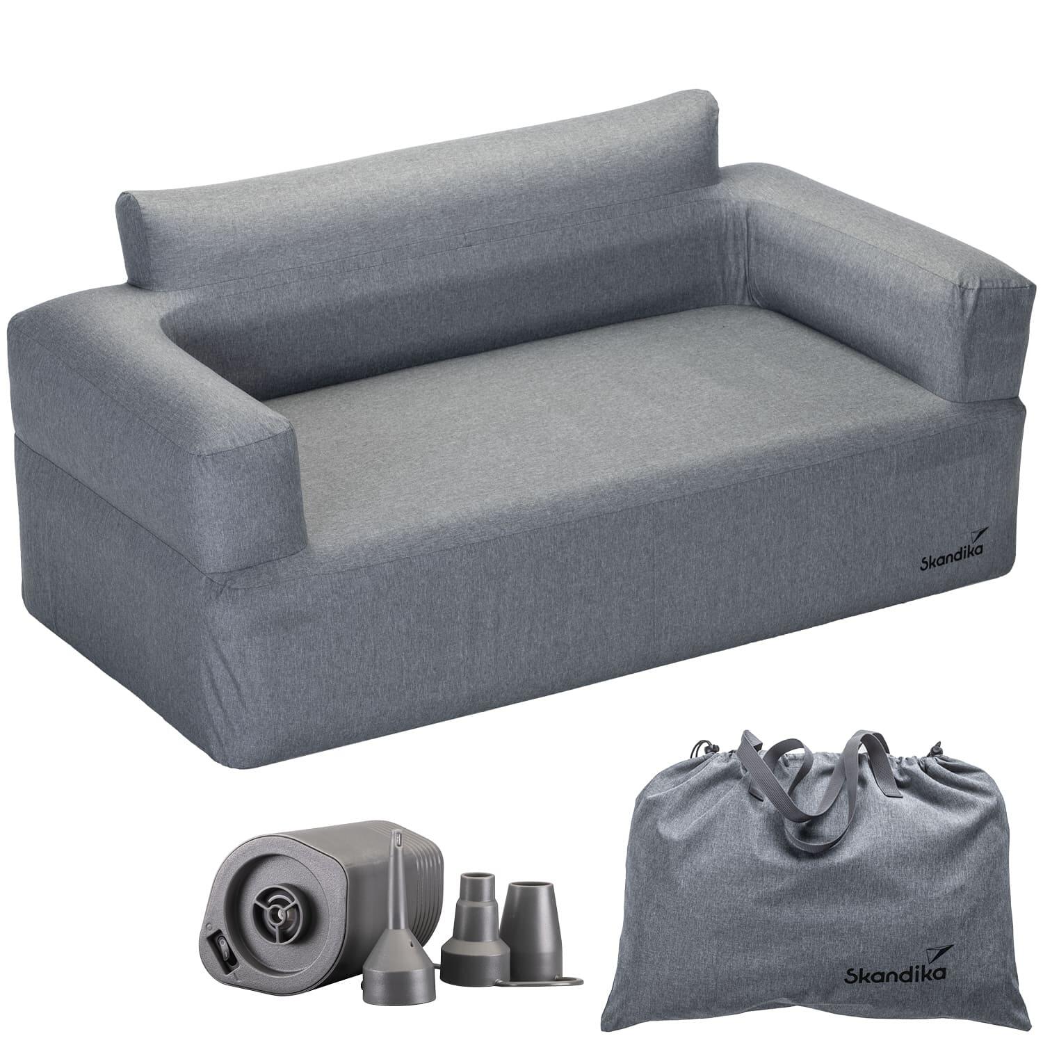 Skandika - Seconde Vie - Canapé De Camping Gonflable Easy Air Double Avec Pompe - 2 Pers - Chaise - Gris - Taille Unique - Decathlon