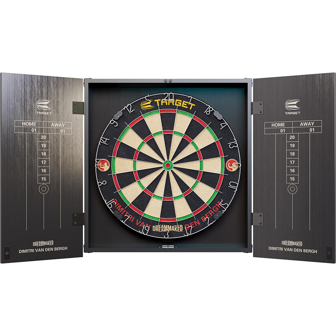 TARGET Target Dimitri van den Bergh Dart Board Cabinet Set