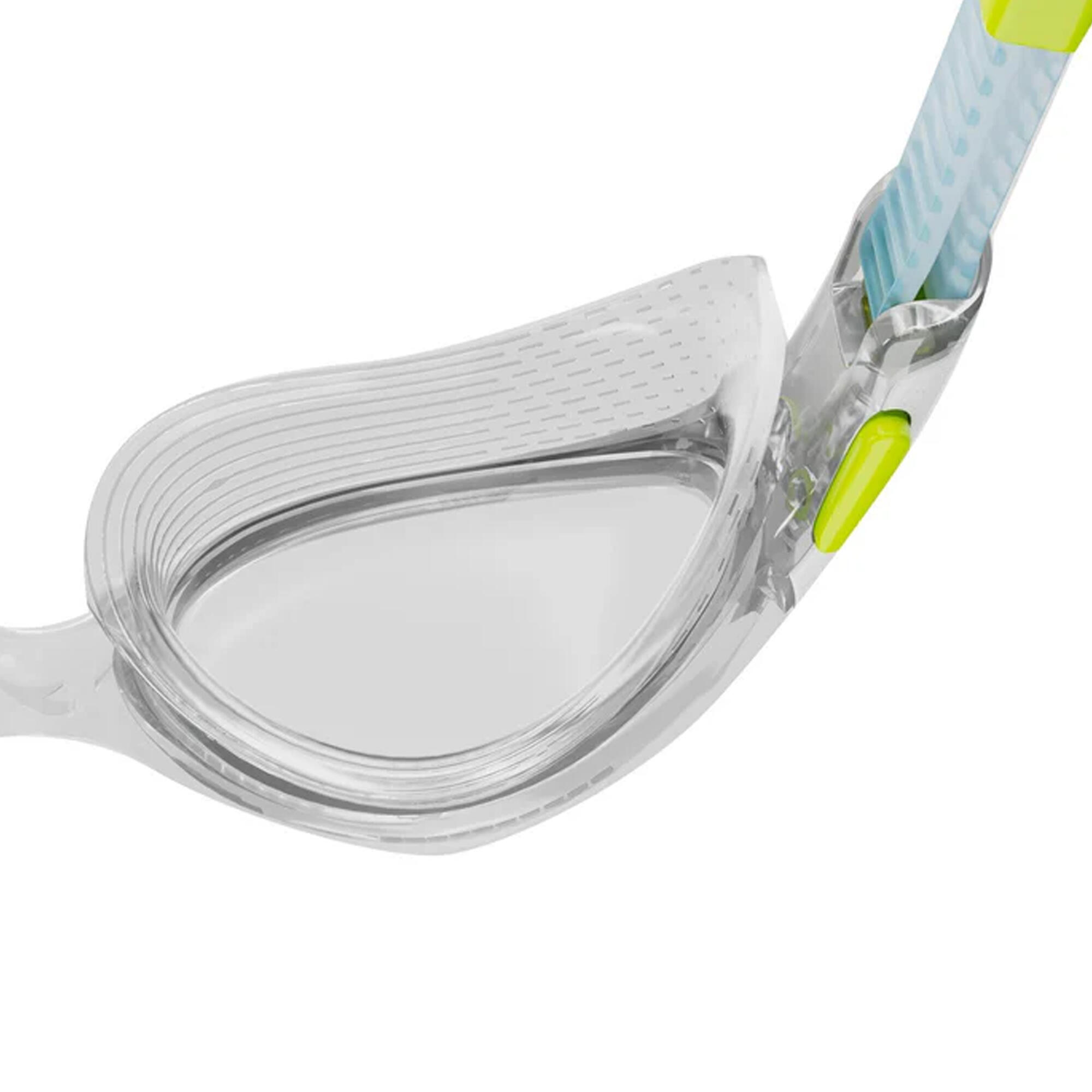 "Biofuse 2.0" Schwimmbrille für Damen Transparent/Blau 3/4