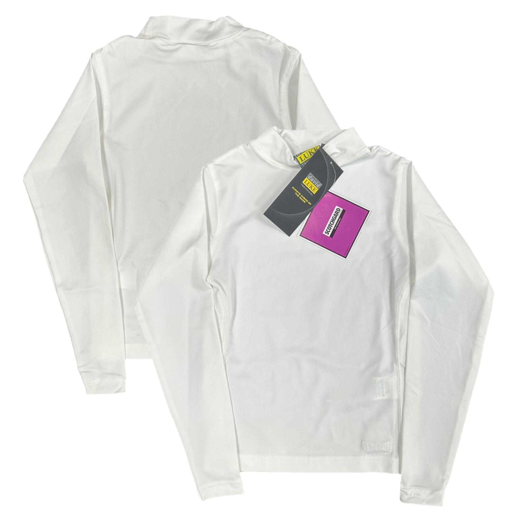 NO BRAND David Luke Baselayer Top Kid's Rugby Tech LS White Top