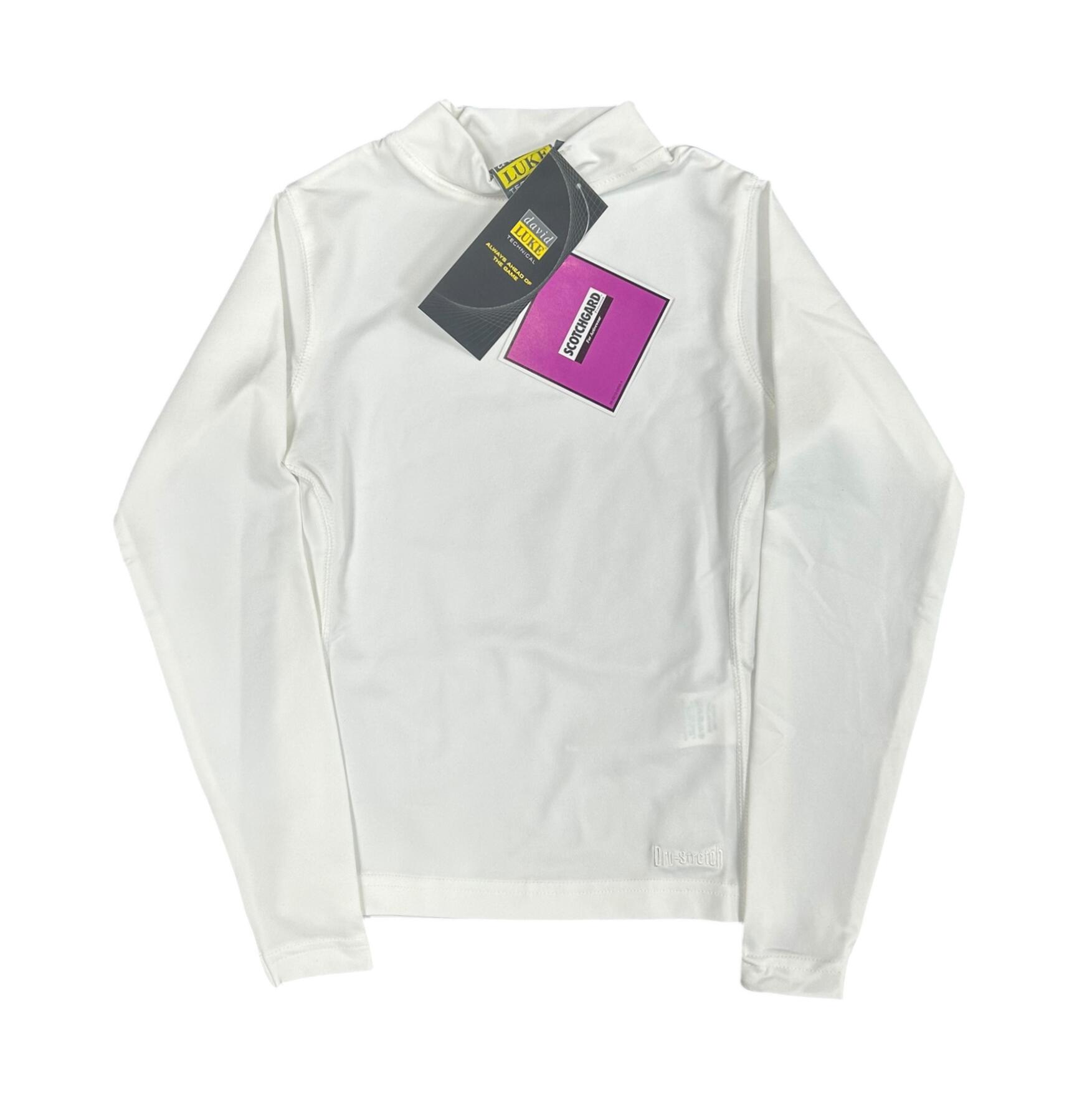 David Luke Baselayer Top Kid's Rugby Tech LS White Top 2/3