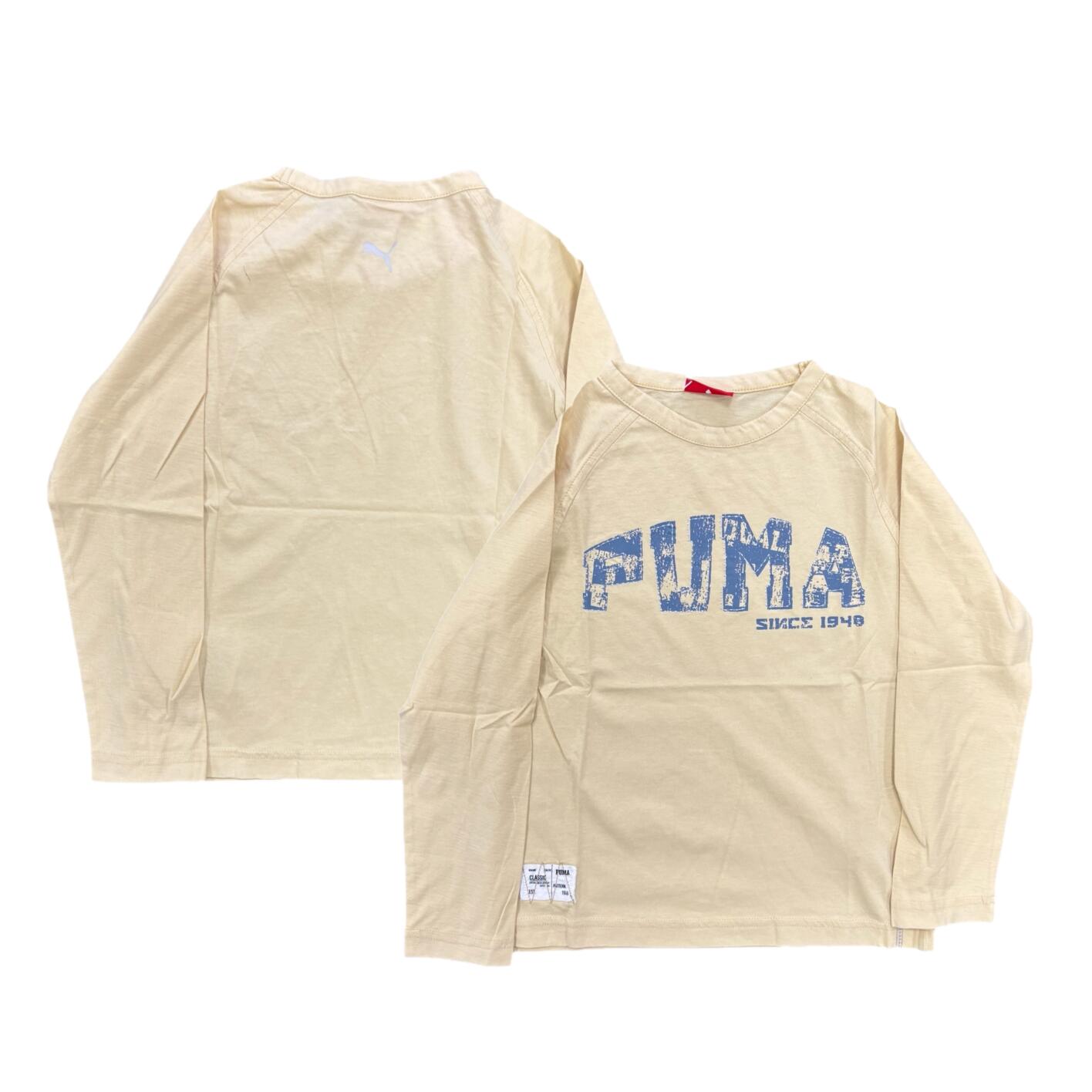 PUMA Puma Kid's Creme Top Graphic Since 1948 LS Top