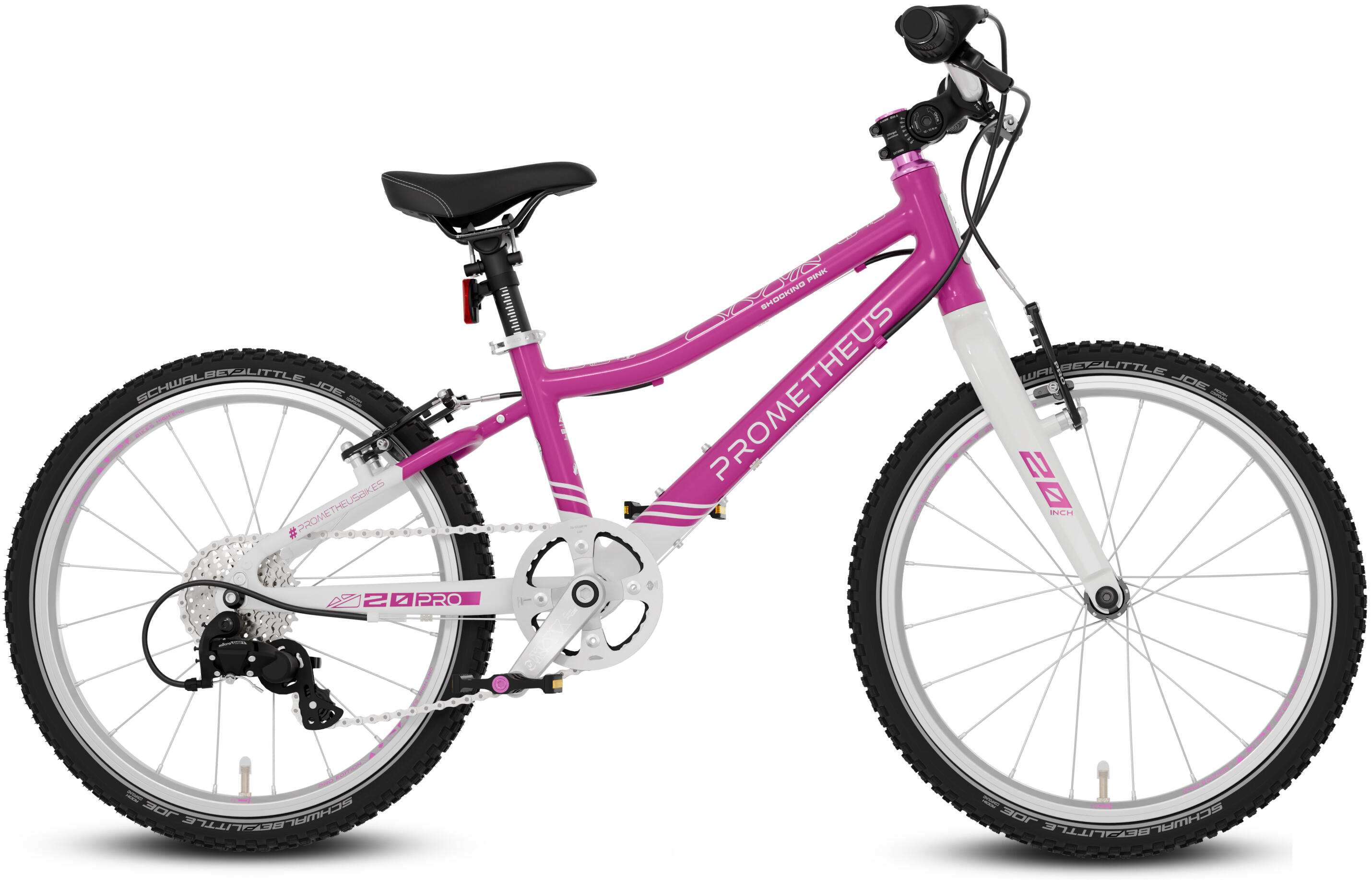 Kinderfahrrad 20 Zoll ab 6 Jahre Superleicht 7 Gang Fahrrad in Rosa Weiss 2/8