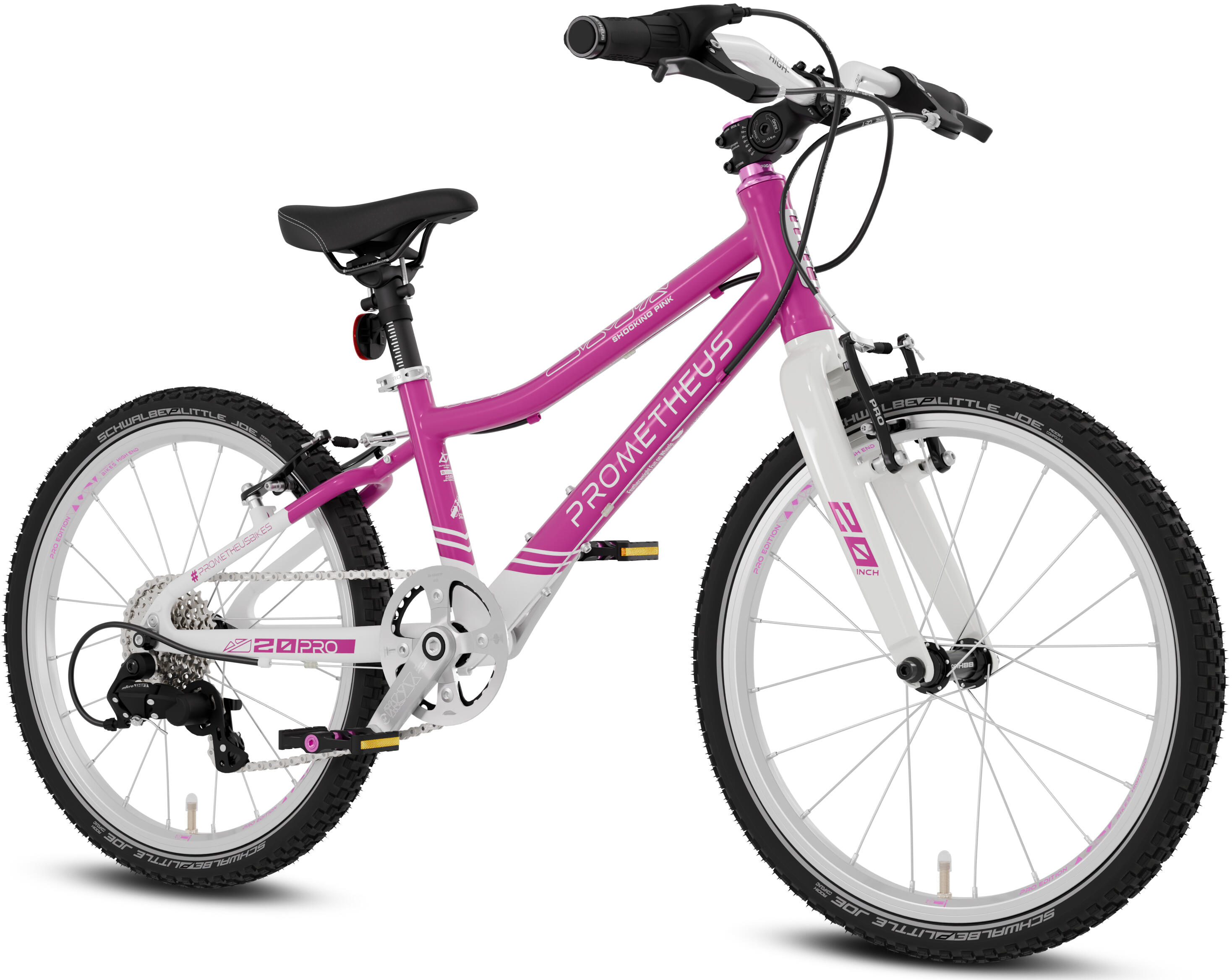 Kinderfahrrad 20 Zoll ab 6 Jahre Superleicht 7 Gang Fahrrad in Rosa Weiss 1/8