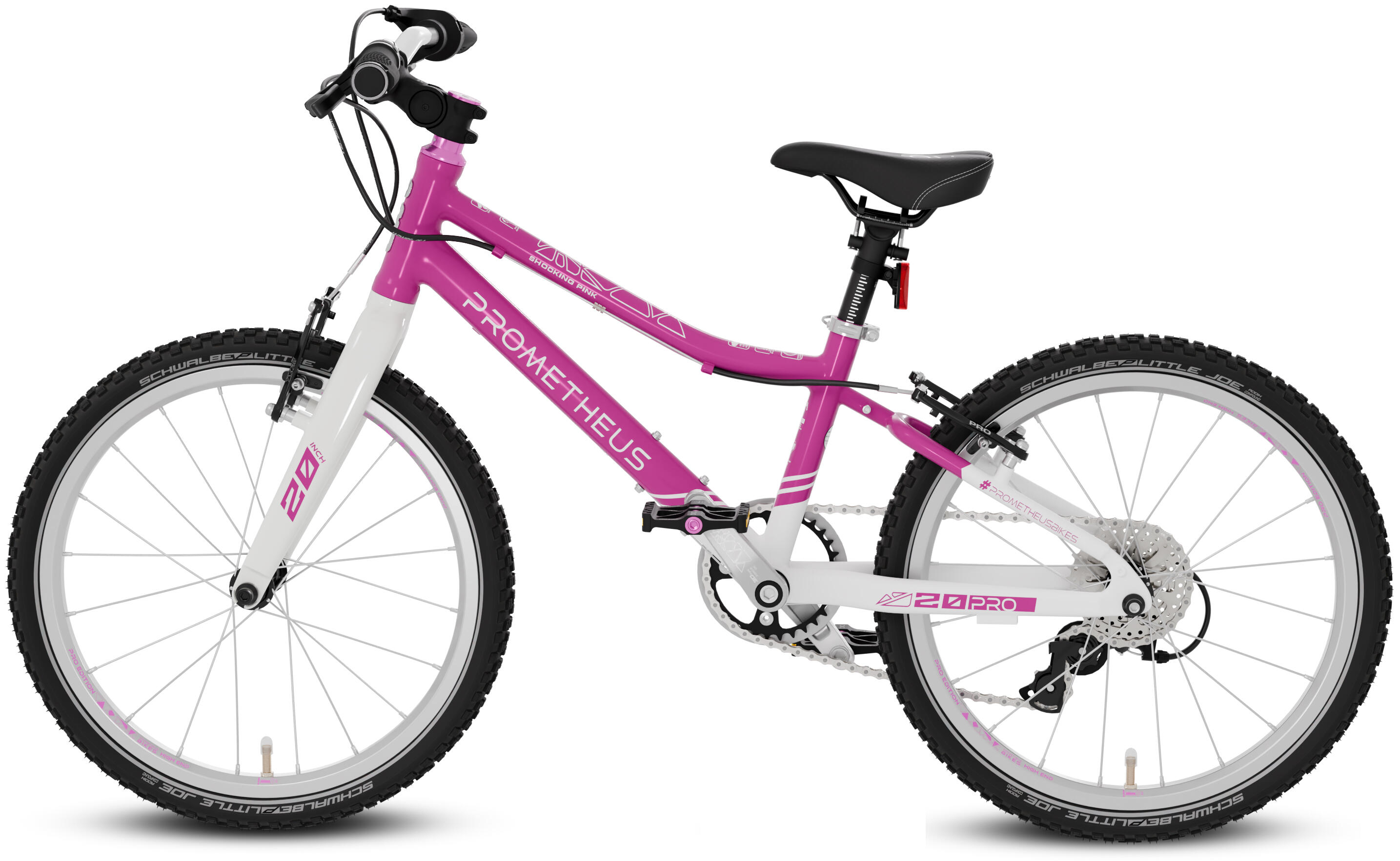 Kinderfahrrad 20 Zoll ab 6 Jahre Superleicht 7 Gang Fahrrad in Rosa Weiss 6/8