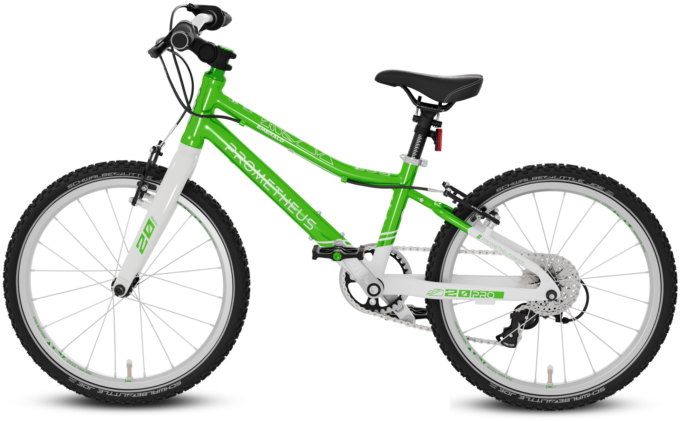 Kinderfahrrad 20 Zoll ab 6 Jahre Superleicht 7 Gang Fahrrad Grün Weiß 3/5