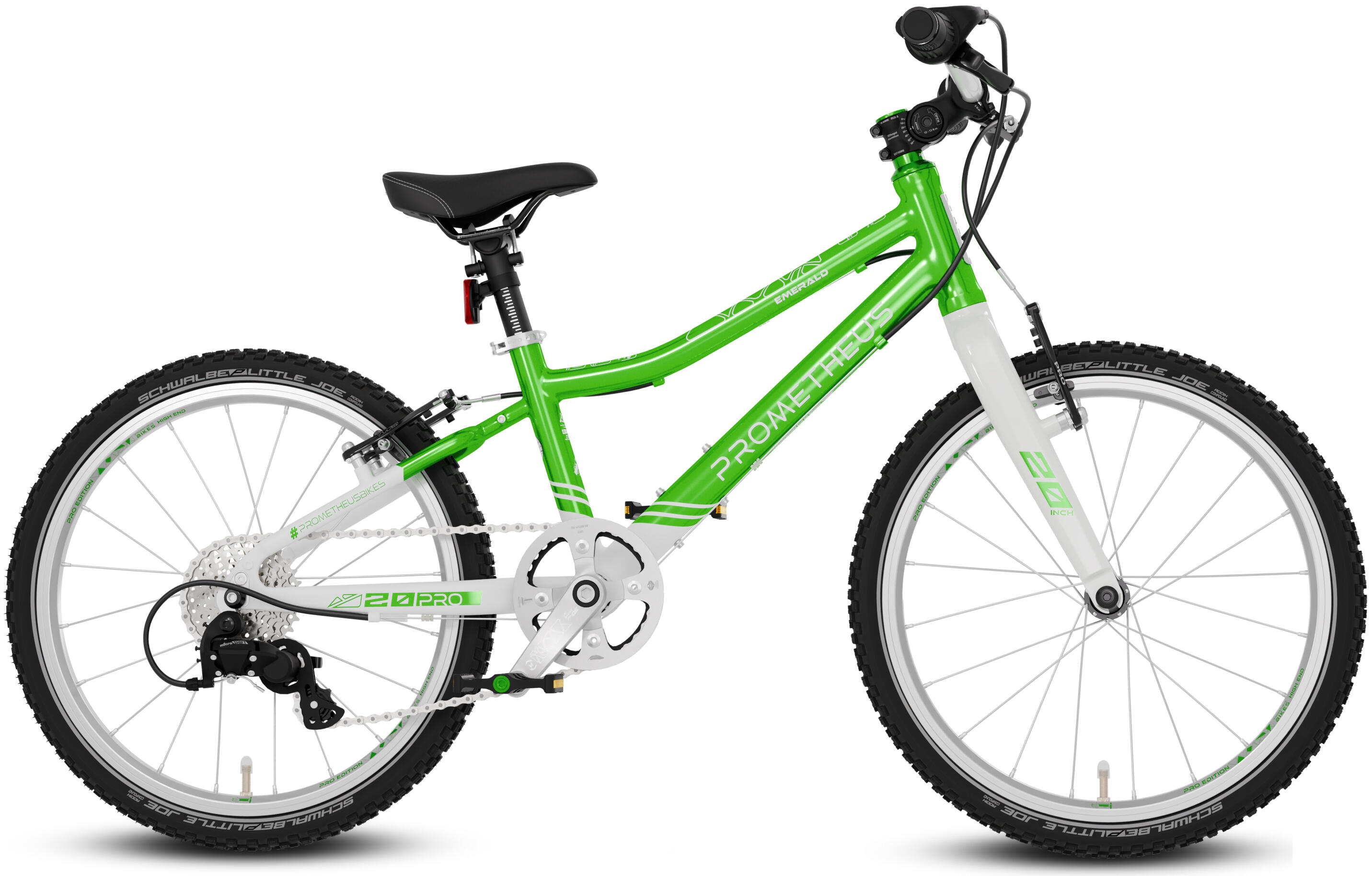 Kinderfahrrad 20 Zoll ab 6 Jahre Superleicht 7 Gang Fahrrad Grün Weiß 2/5