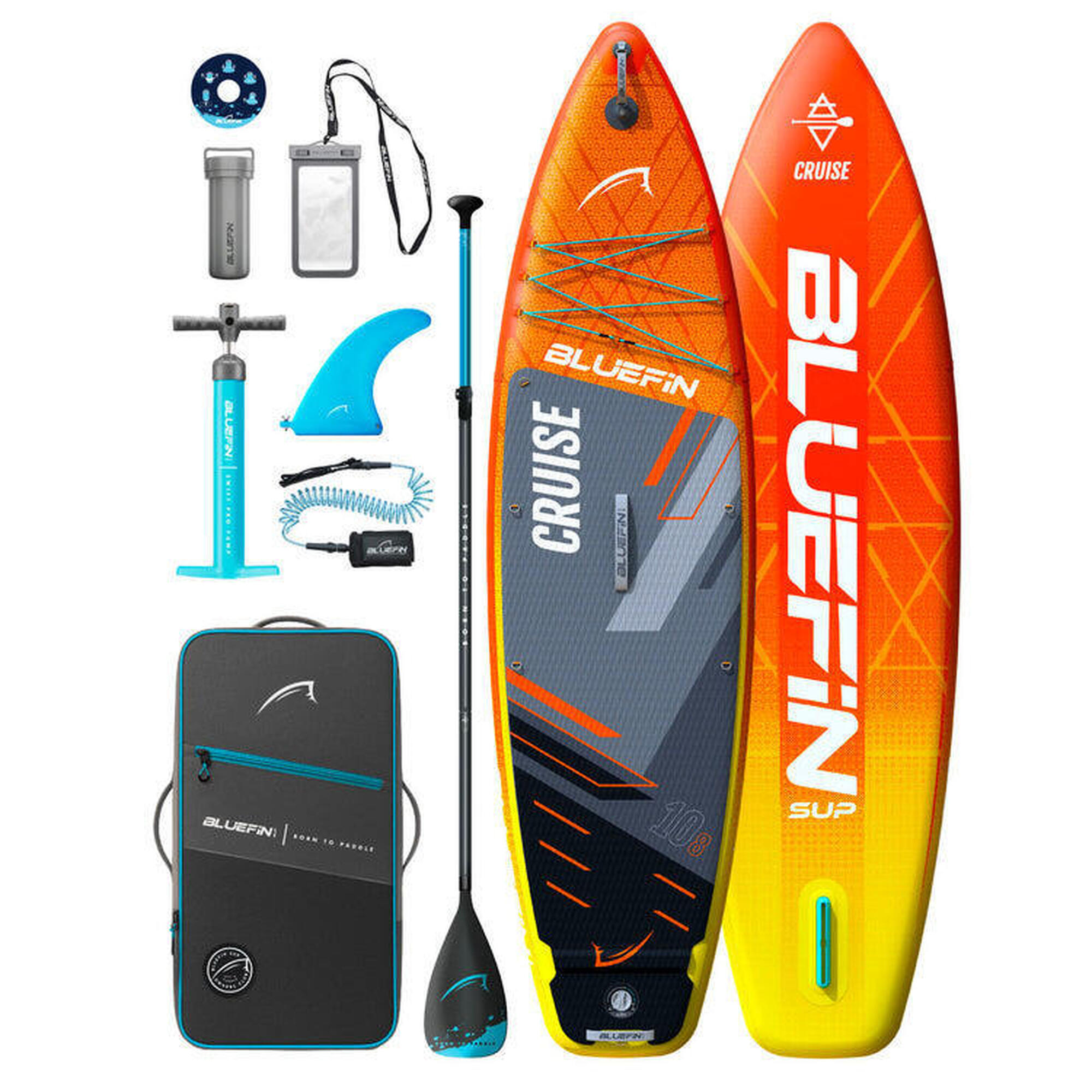 Bluefin Sup - Gamme De Paddleboards Gonflables Bluefin Sup Cruise 10'8 - Orange Sunset - Planche De Stand Up Paddle - Orange - Decathlon