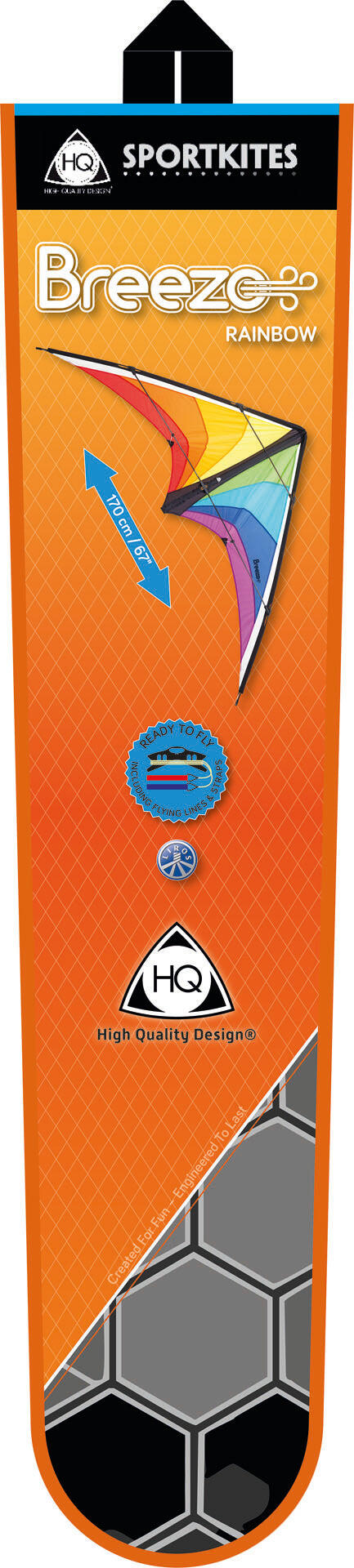 Pipa Acrobática HQ Breezo Arco-Íris 116775 Arco-Íris 170 x 82 cm 2/6