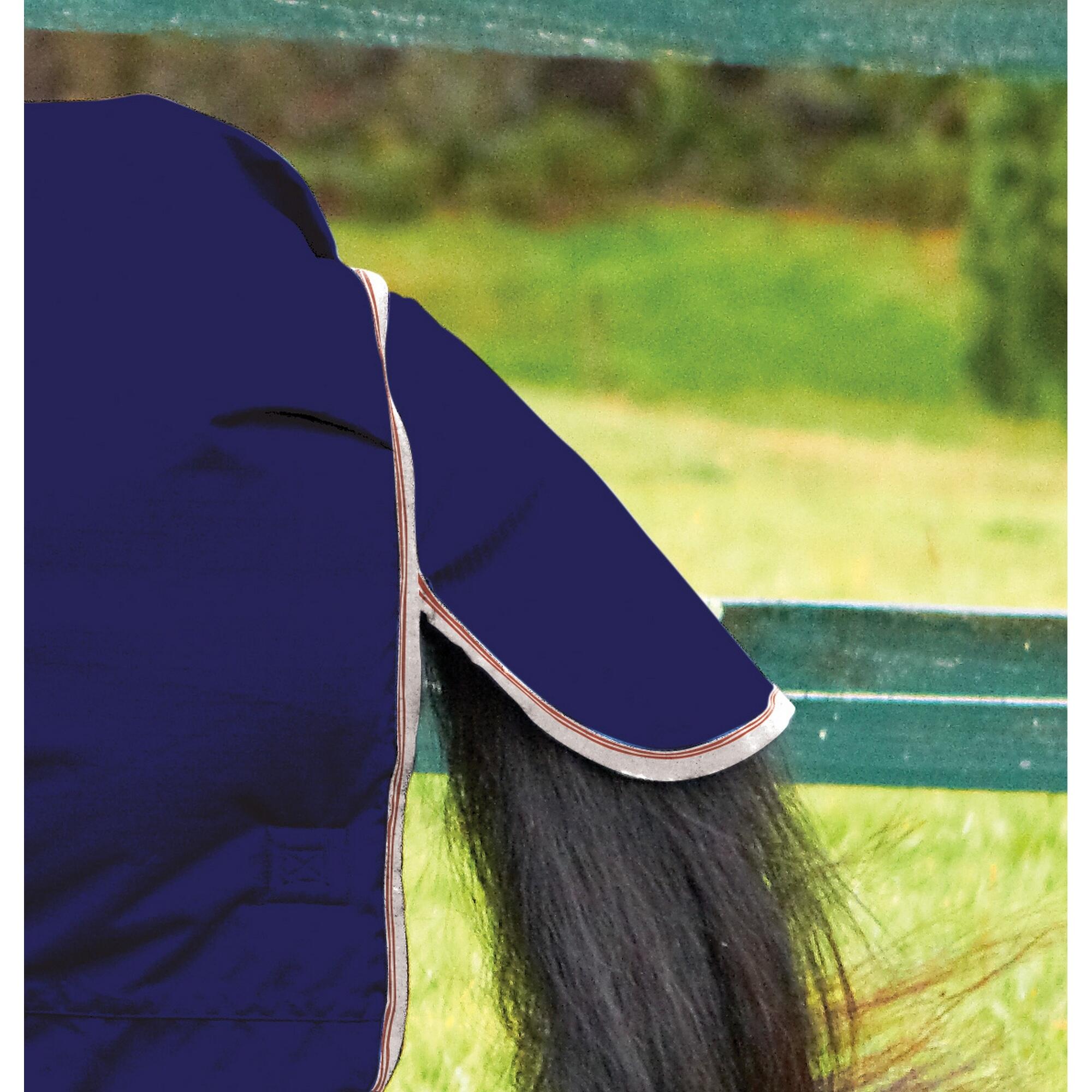 Comfitec Lite Plus Essential Combo Neck Turnout Rug (Navy/Silver/Red) 2/4