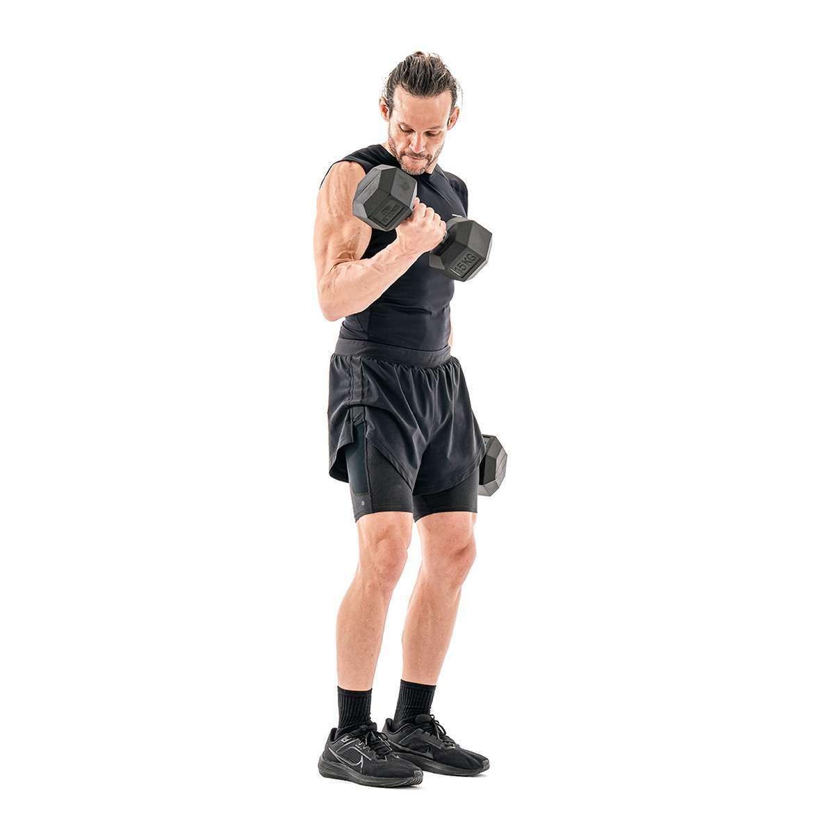 Mancuernas hexagonales 1kg (par) musculación cross training 4/7