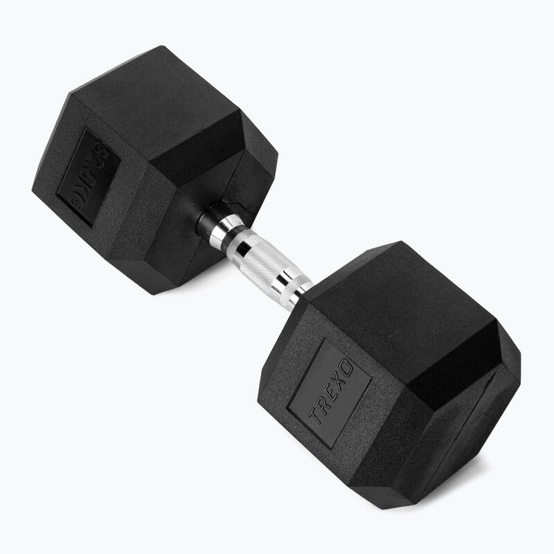 Hantel ogumowany TREXO Hex 32.5 kg
