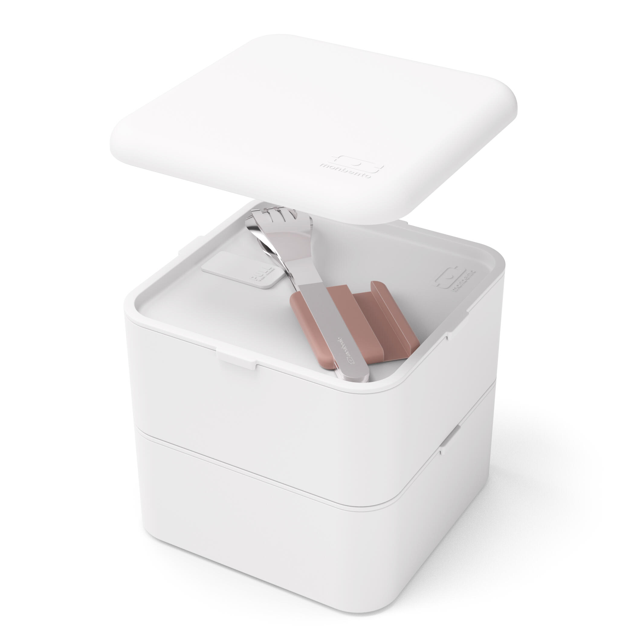Set 3 couverts en inox|Bureau, pique-nique|Boitier de rangement inclus|Slim Box 5/6
