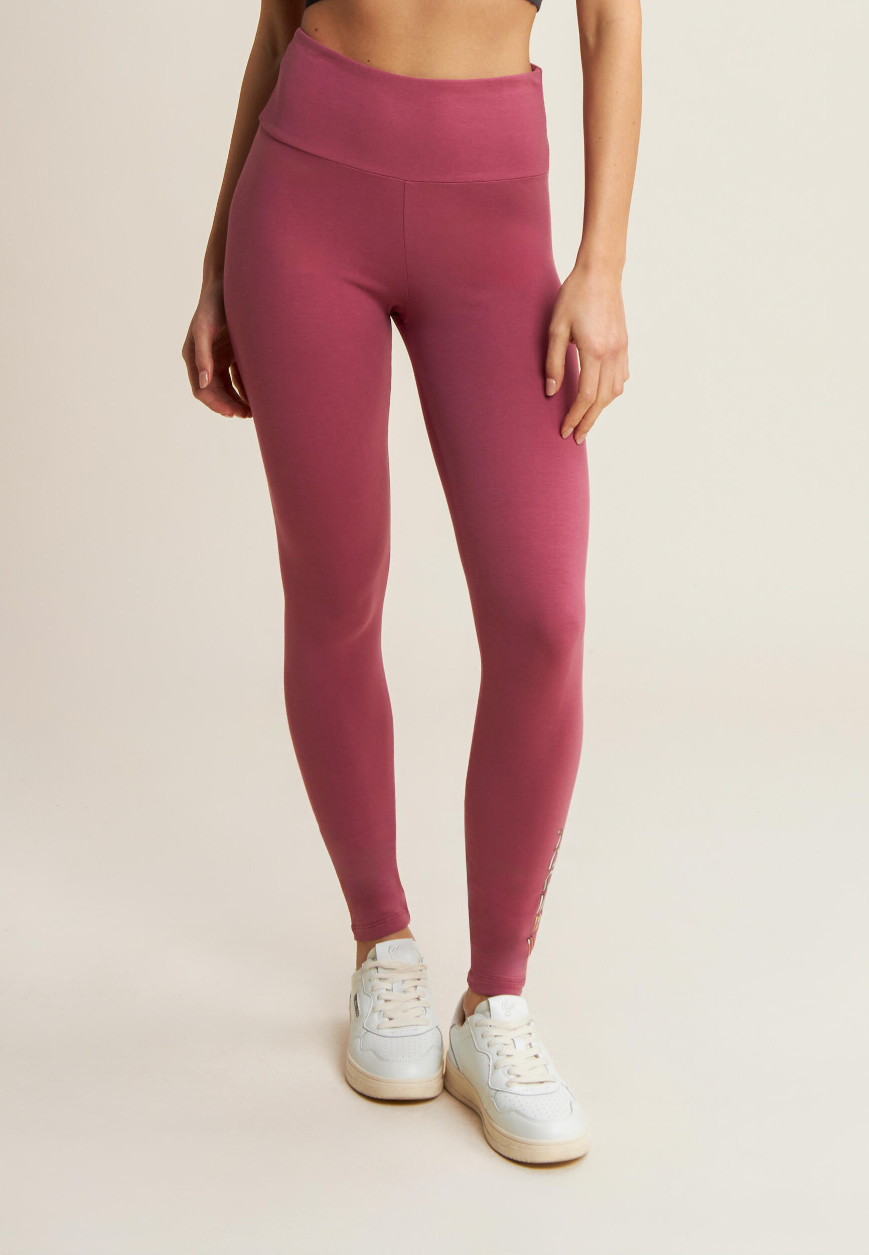 Leggings 7/8 Vita Alta con Logo Multicolor 2/5