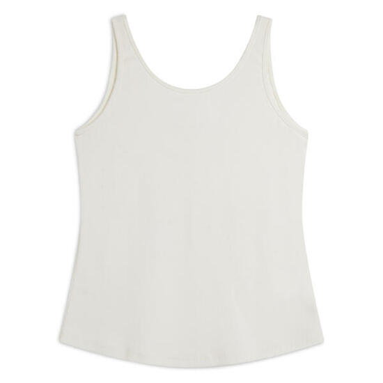 Canotta in cotone elasticizzato con ampio scollo posteriore