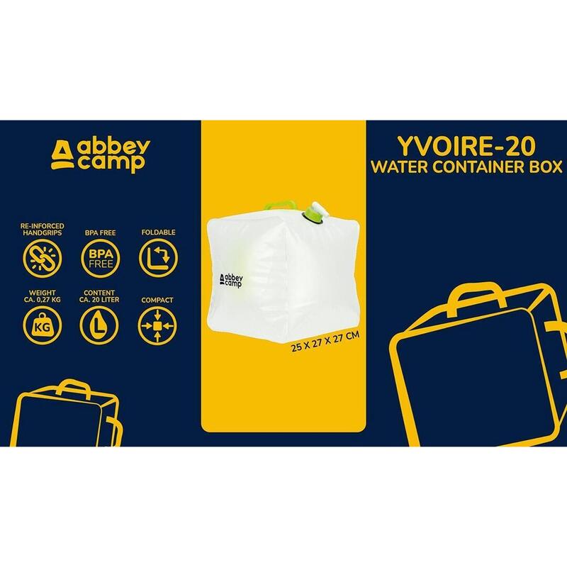 Bidon pliabil transparent cu mâner, 20 L
